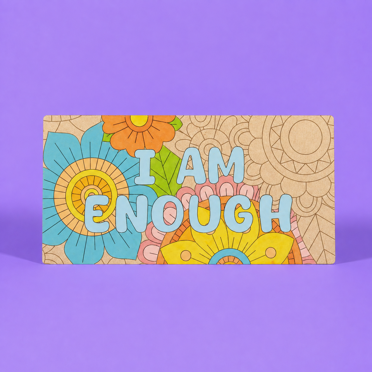 I Am Enough Engraved Quote Art Board