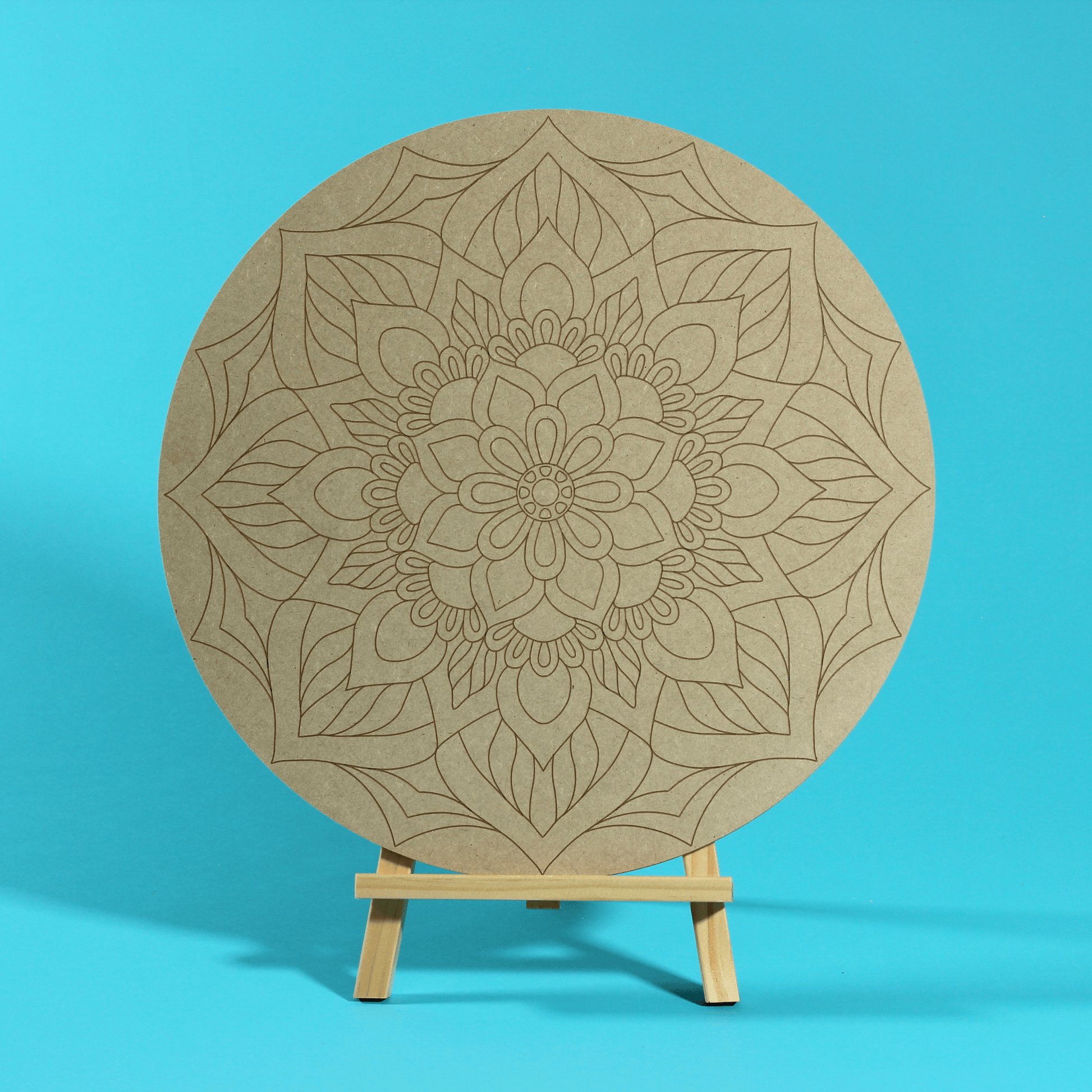 "Iris" Mandala Engraved Circle Art Board