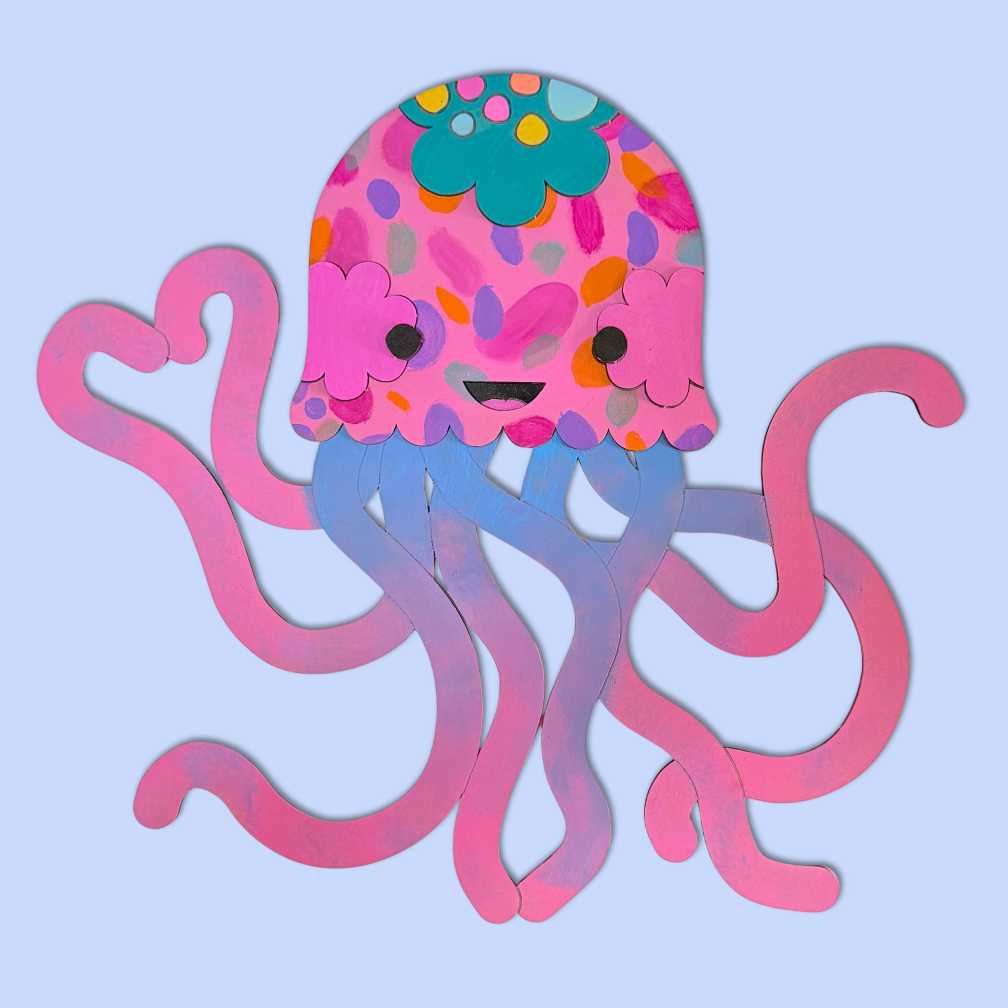 "Jen-Jen" the Jellypus Kutopia Kin Layered DIY Decor