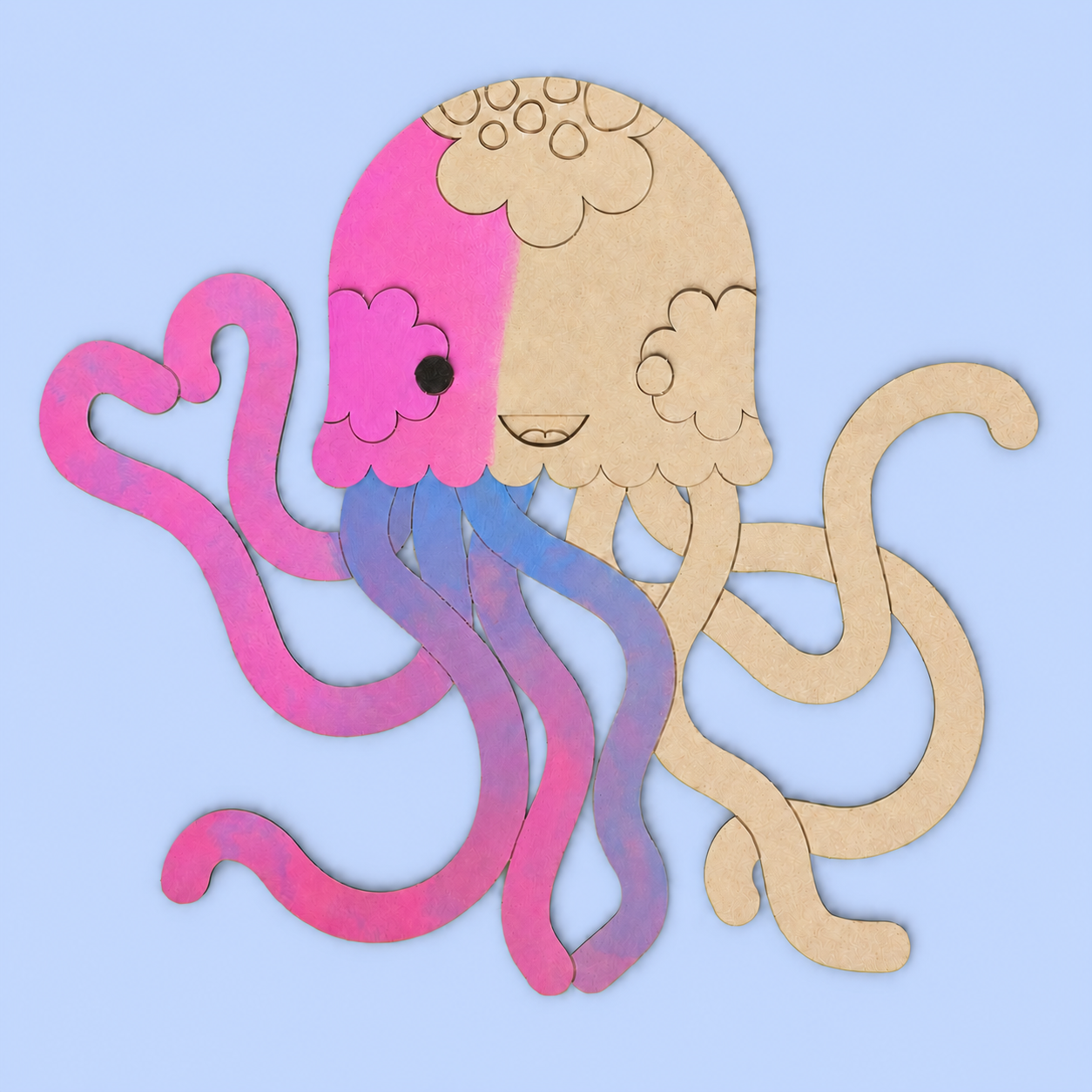 "Jen-Jen" the Jellypus Kutopia Kin Layered DIY Decor