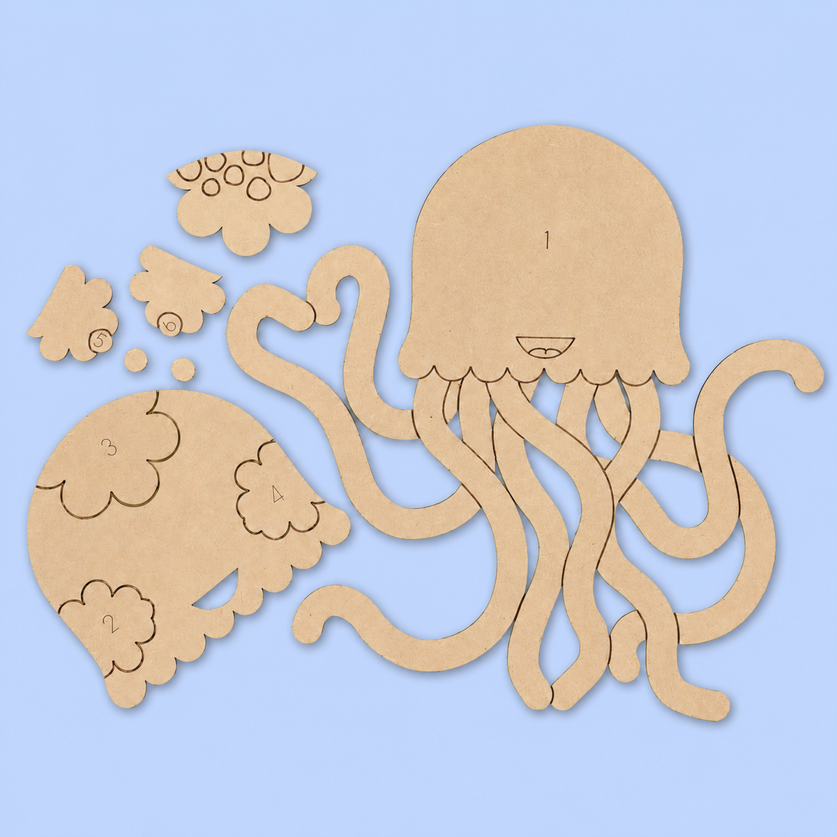 "Jen-Jen" the Jellypus Kutopia Kin Layered DIY Decor