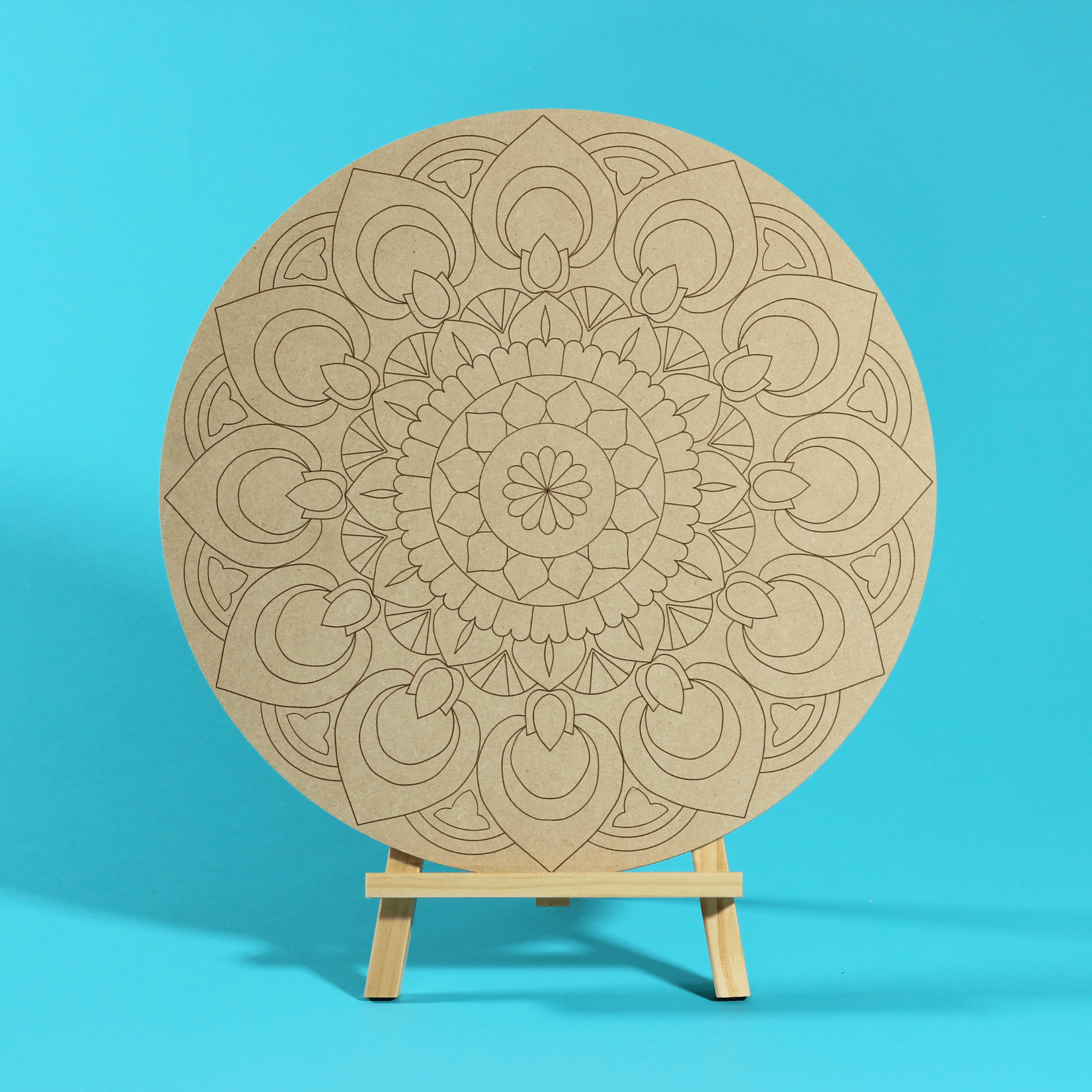 "Jewel" Mandala Engraved Circle Art Board