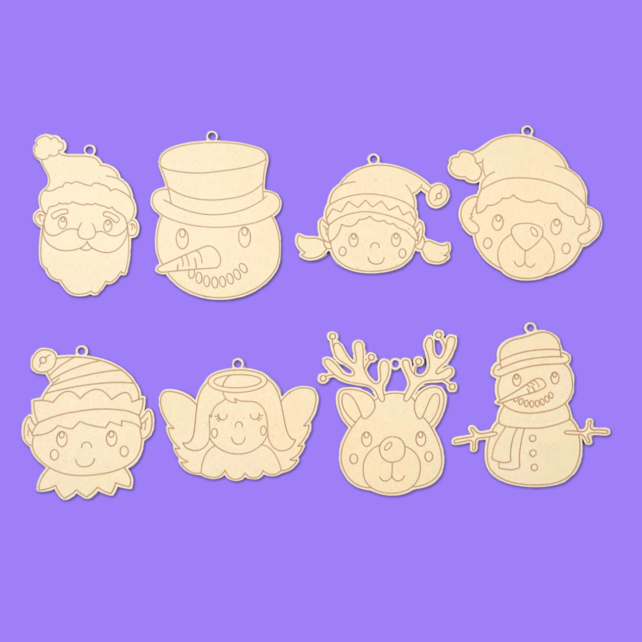 Jolly Crew Ornaments set of 8