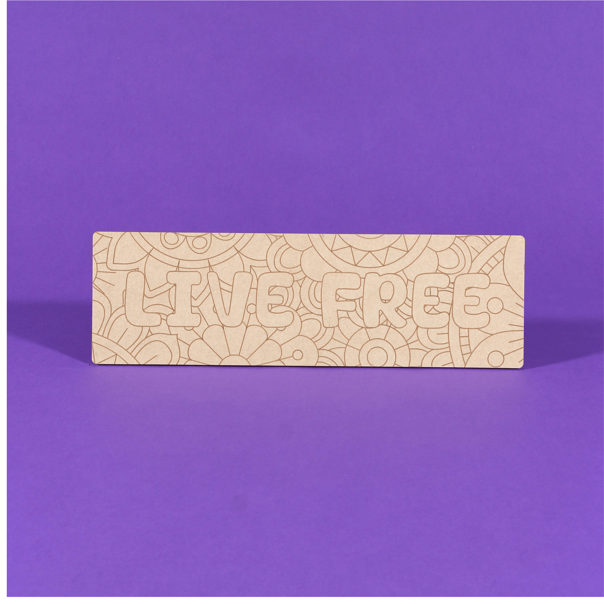 Live Free Engraved Quote Art Board