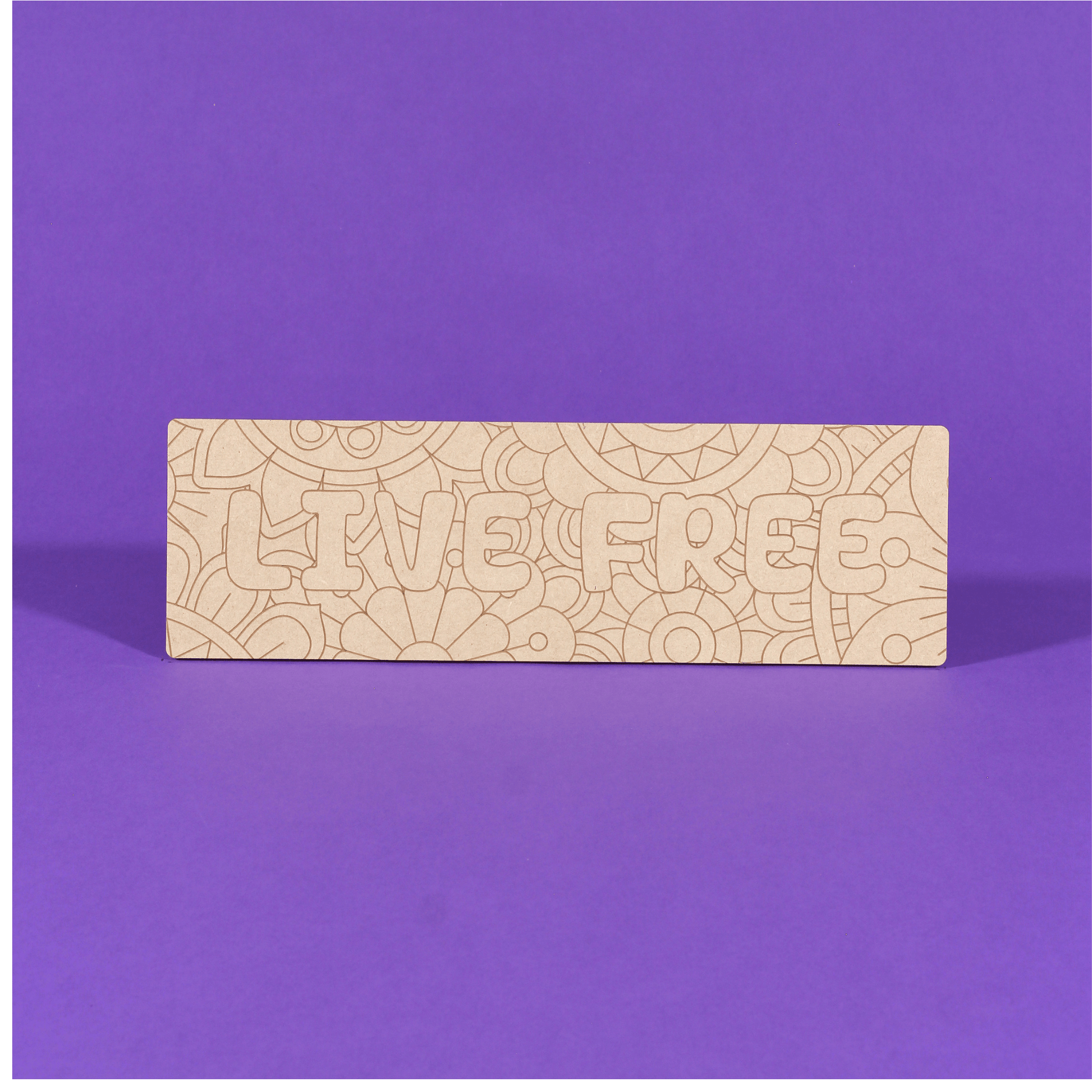 Live Free Engraved Quote Art Board