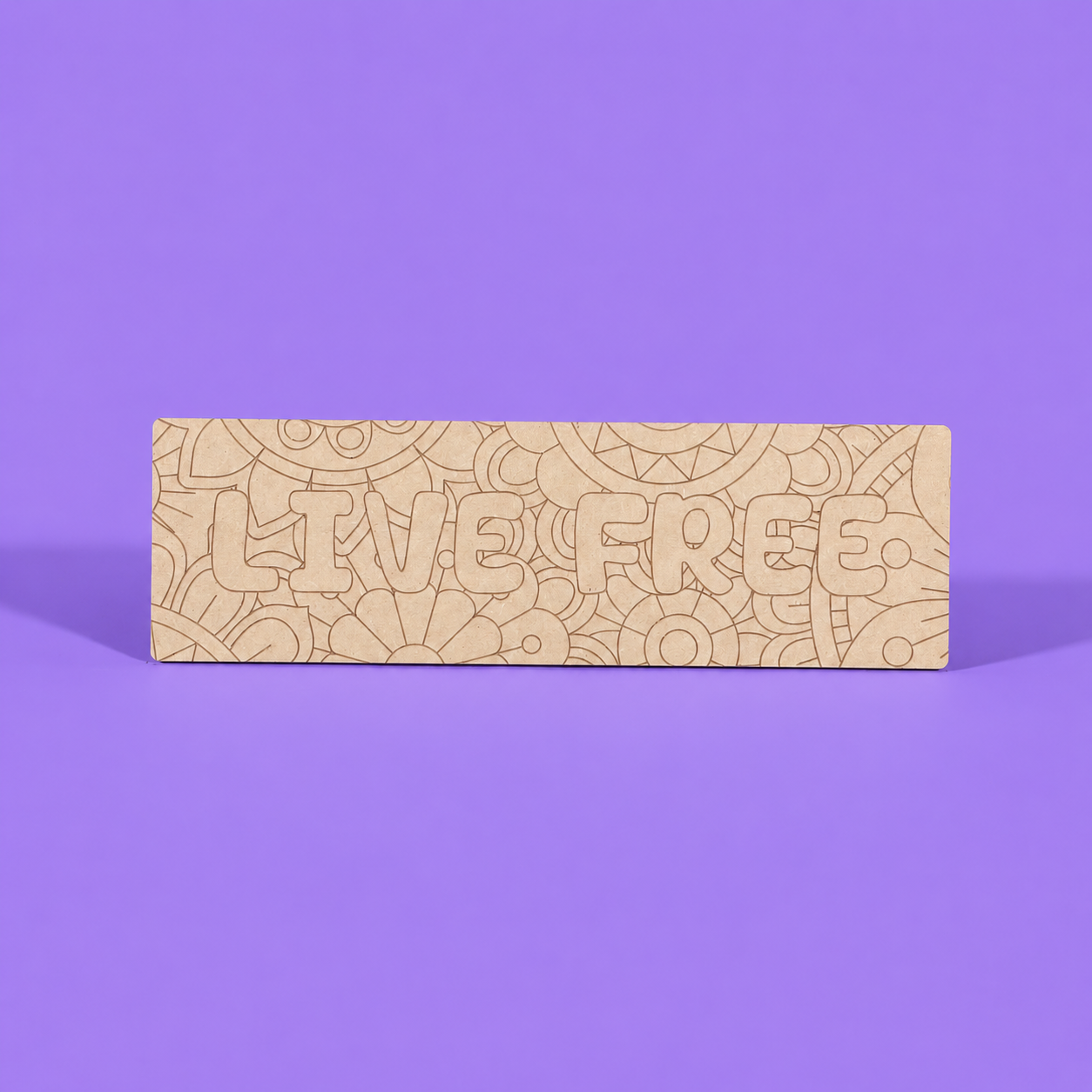 Live Free Engraved Quote Art Board