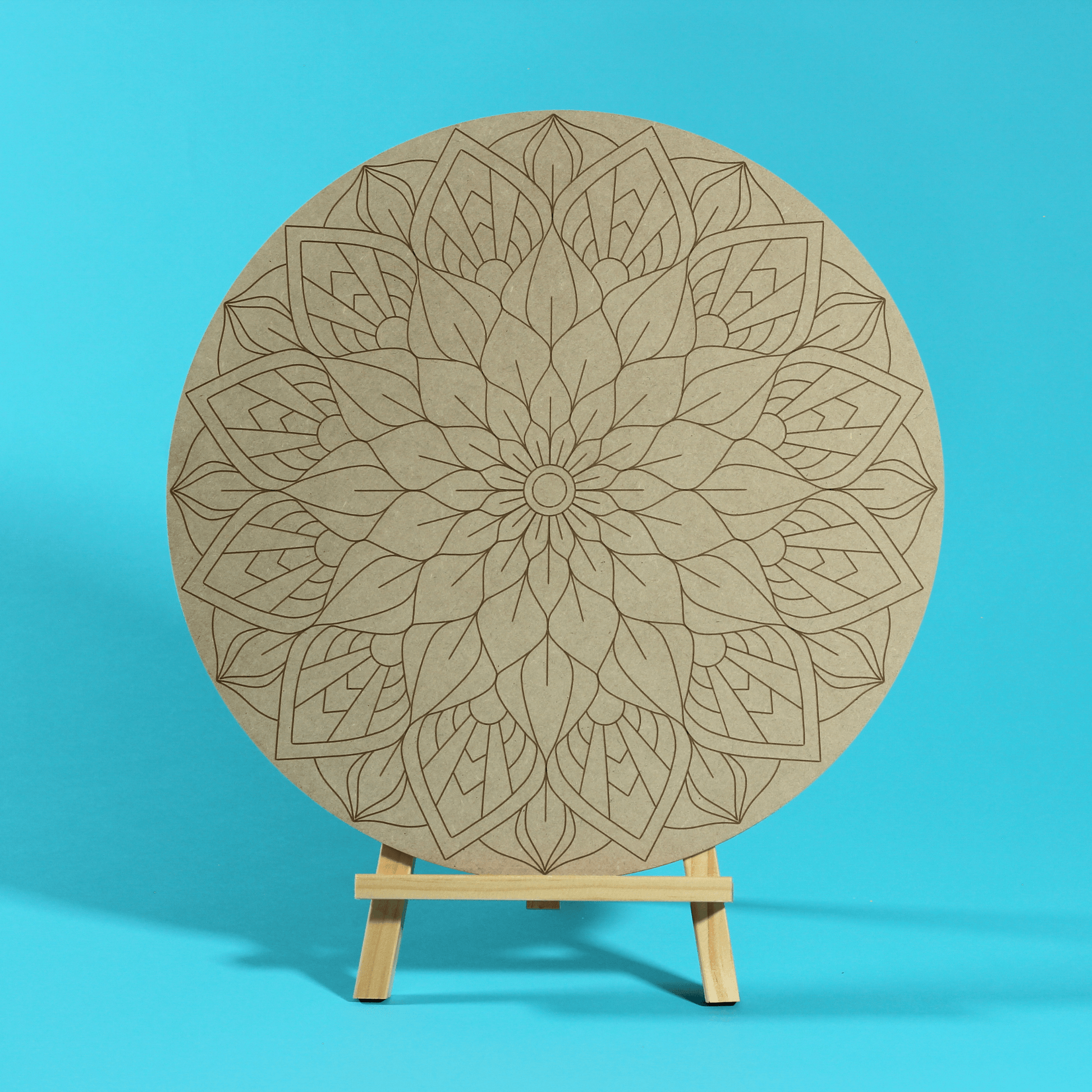 "Lotus" Mandala Engraved Circle Art Board