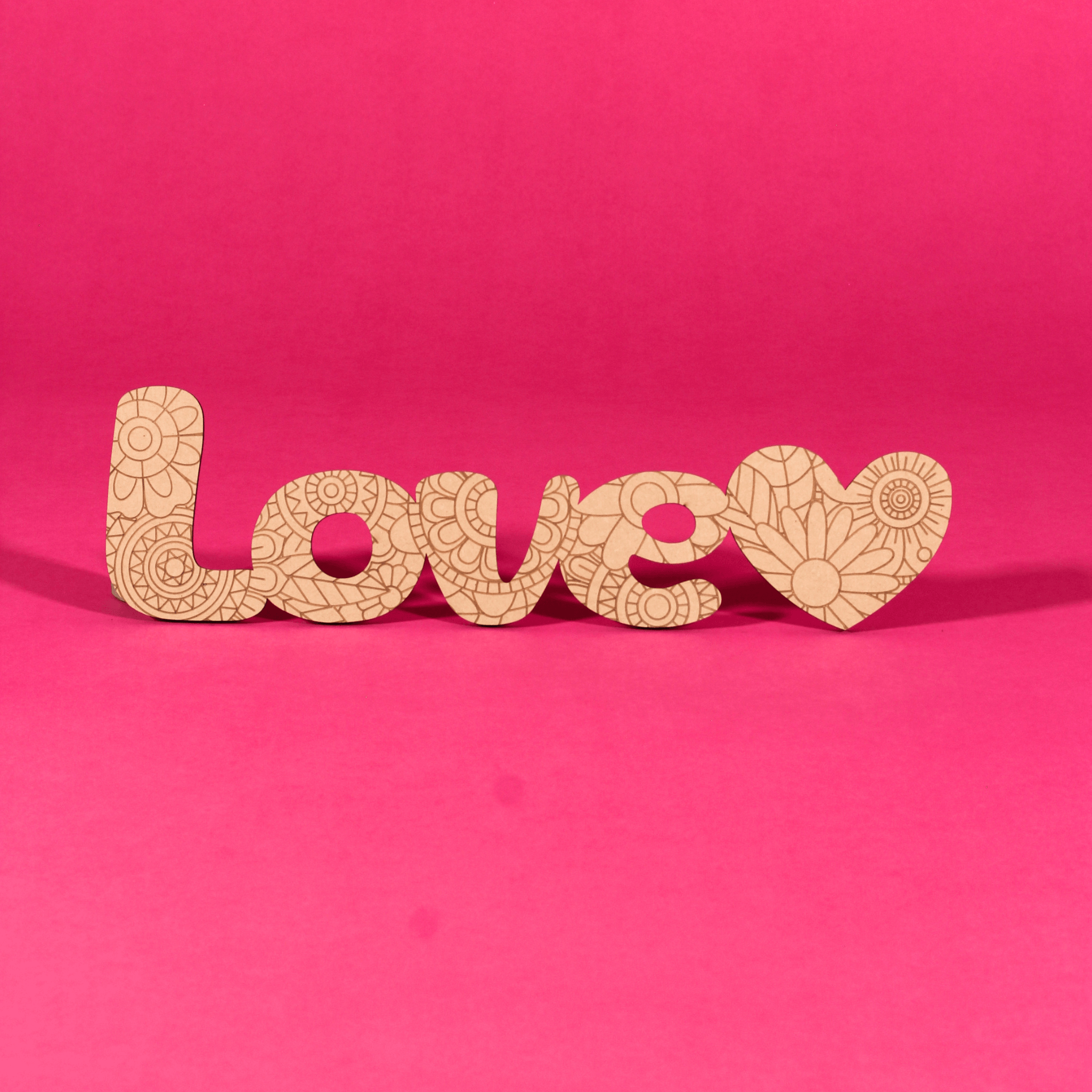 "Love" Engraved Word Art Board