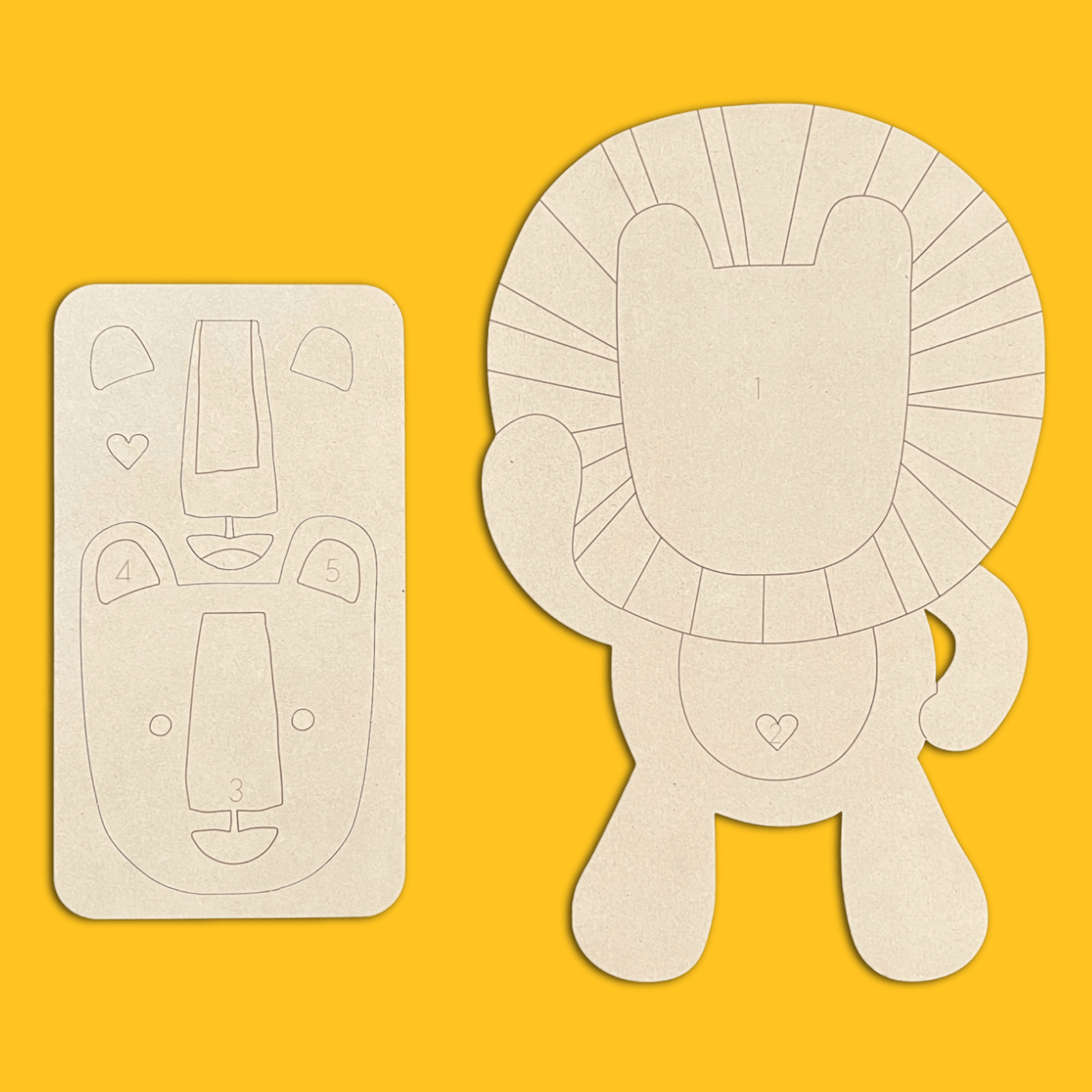 "Luka" the Lion Kutopia Kin Layered DIY Decor