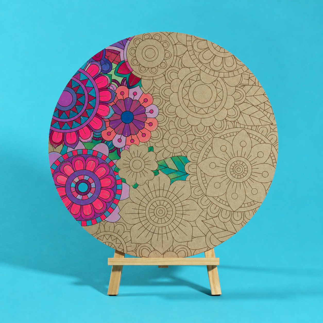 "Lush" Engraved Circle Art Board