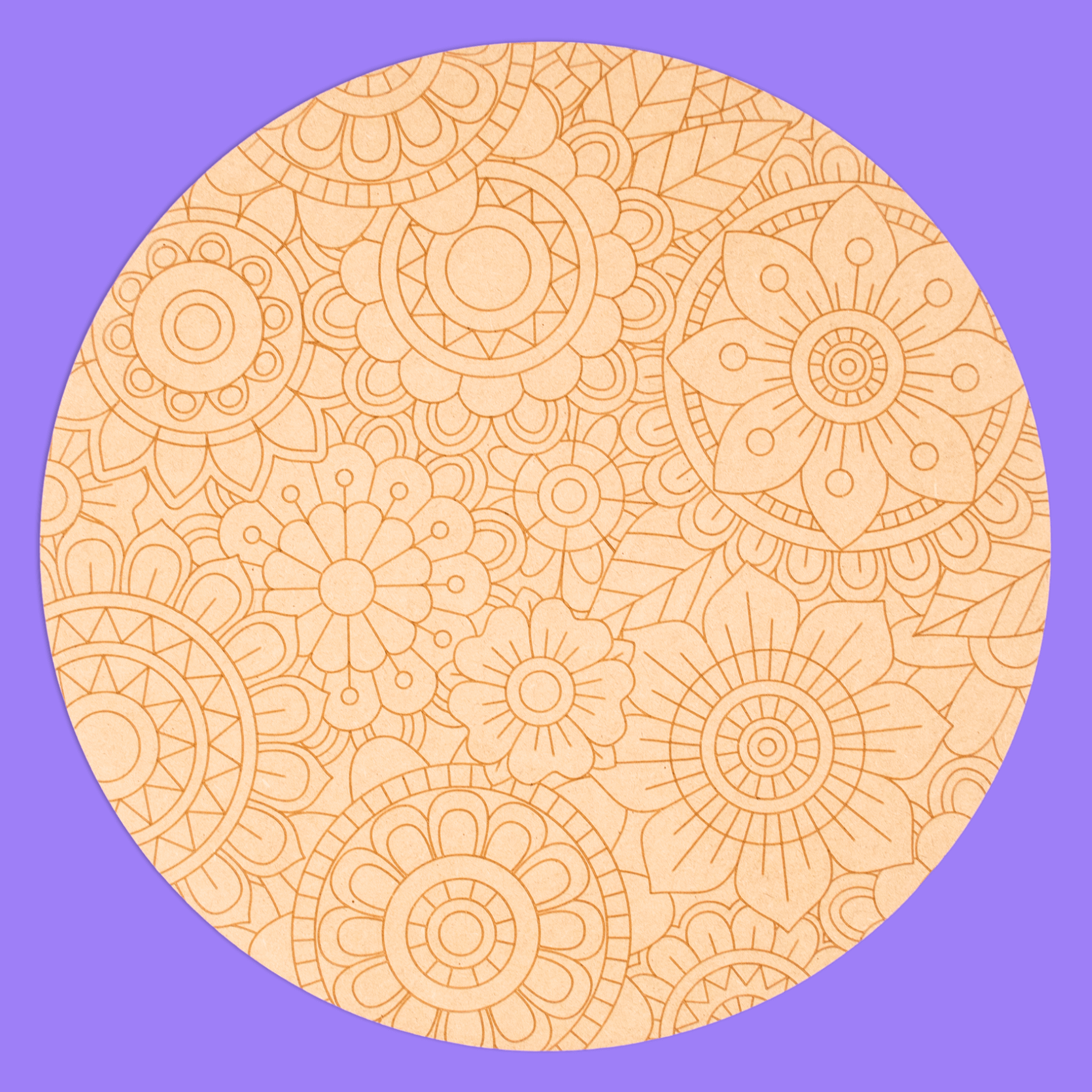 "Lush" Engraved Circle Art Board