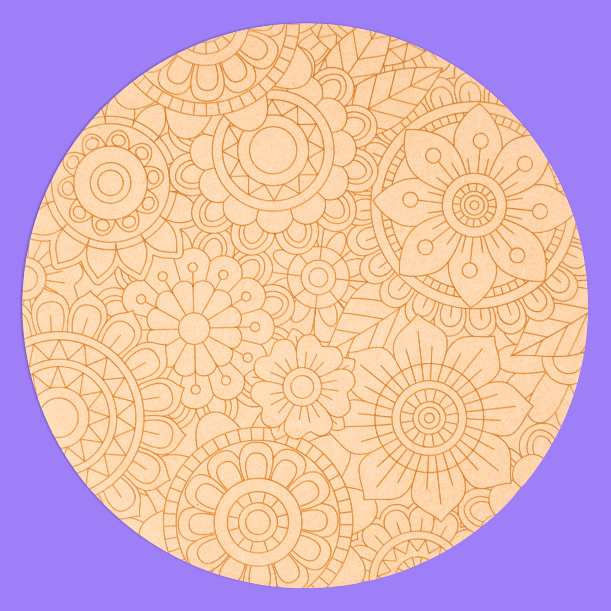 "Lush" Engraved Circle Art Board