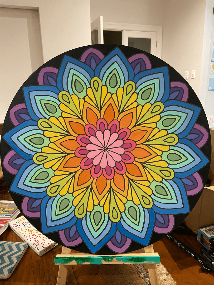 UGC photo for "Jolly Tangle" Christmas Engraved Circle Art Board