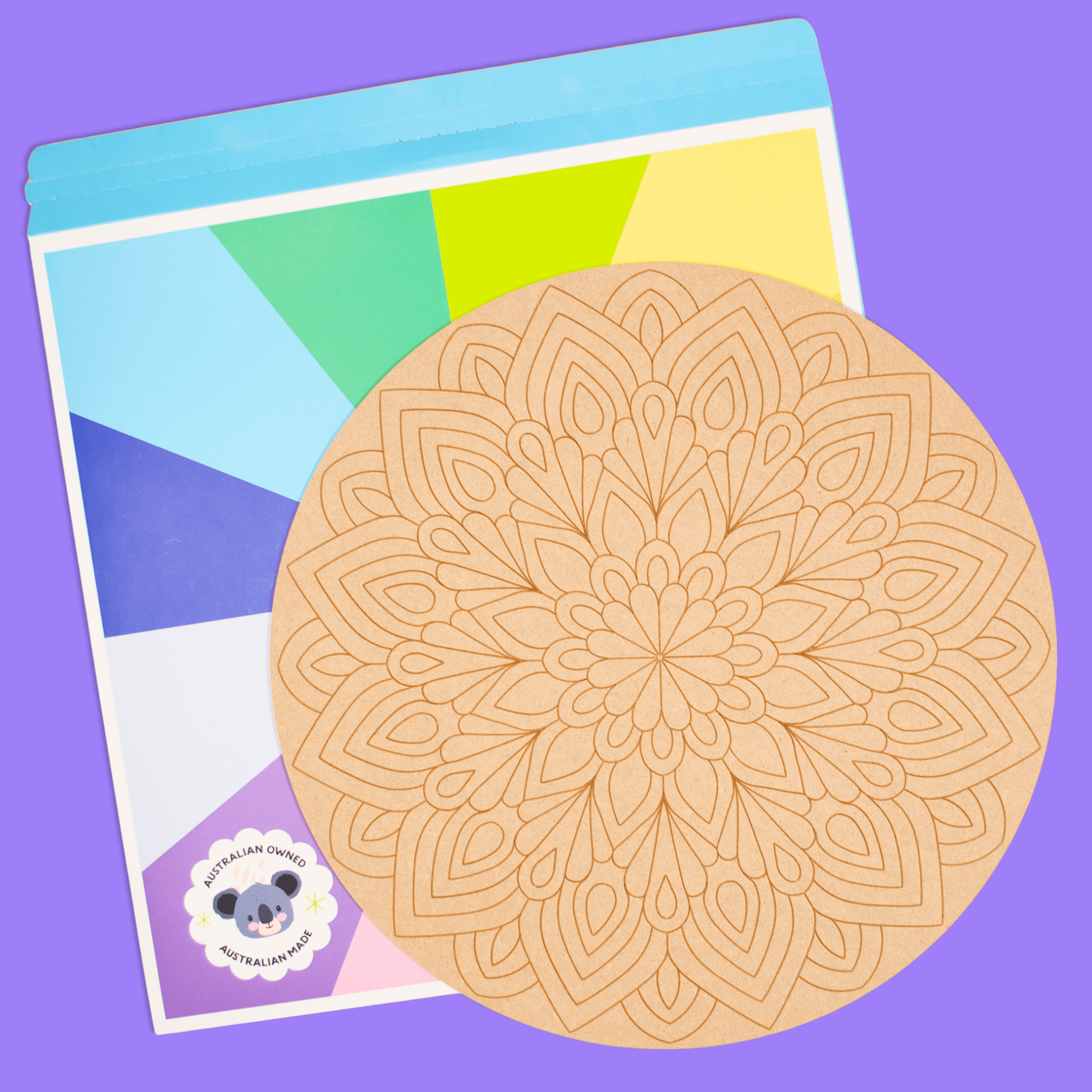 "Echo" Mandala Engraved Circle Art Board