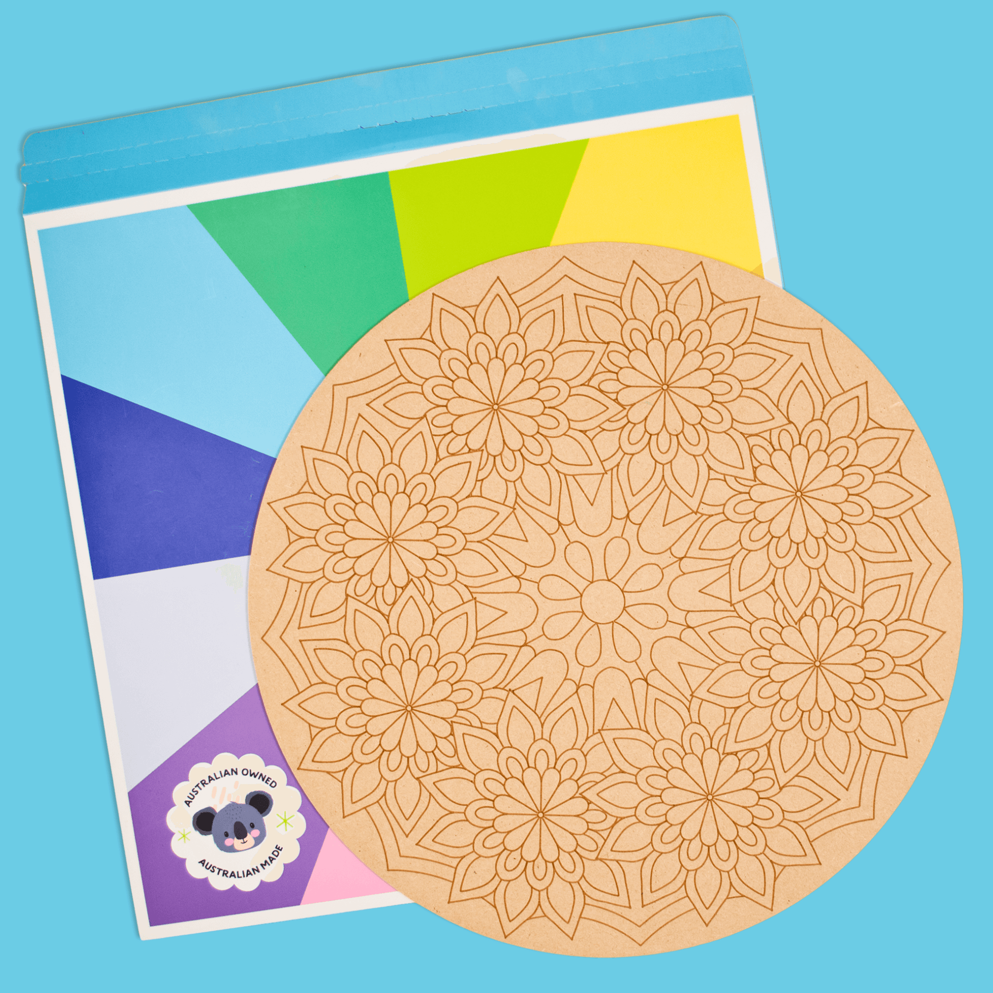 "Field" Mandala Engraved Circle Art Board