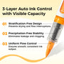 Ohuhu Nahuku marker barrel showing 3-layer auto ink control with visible capacity