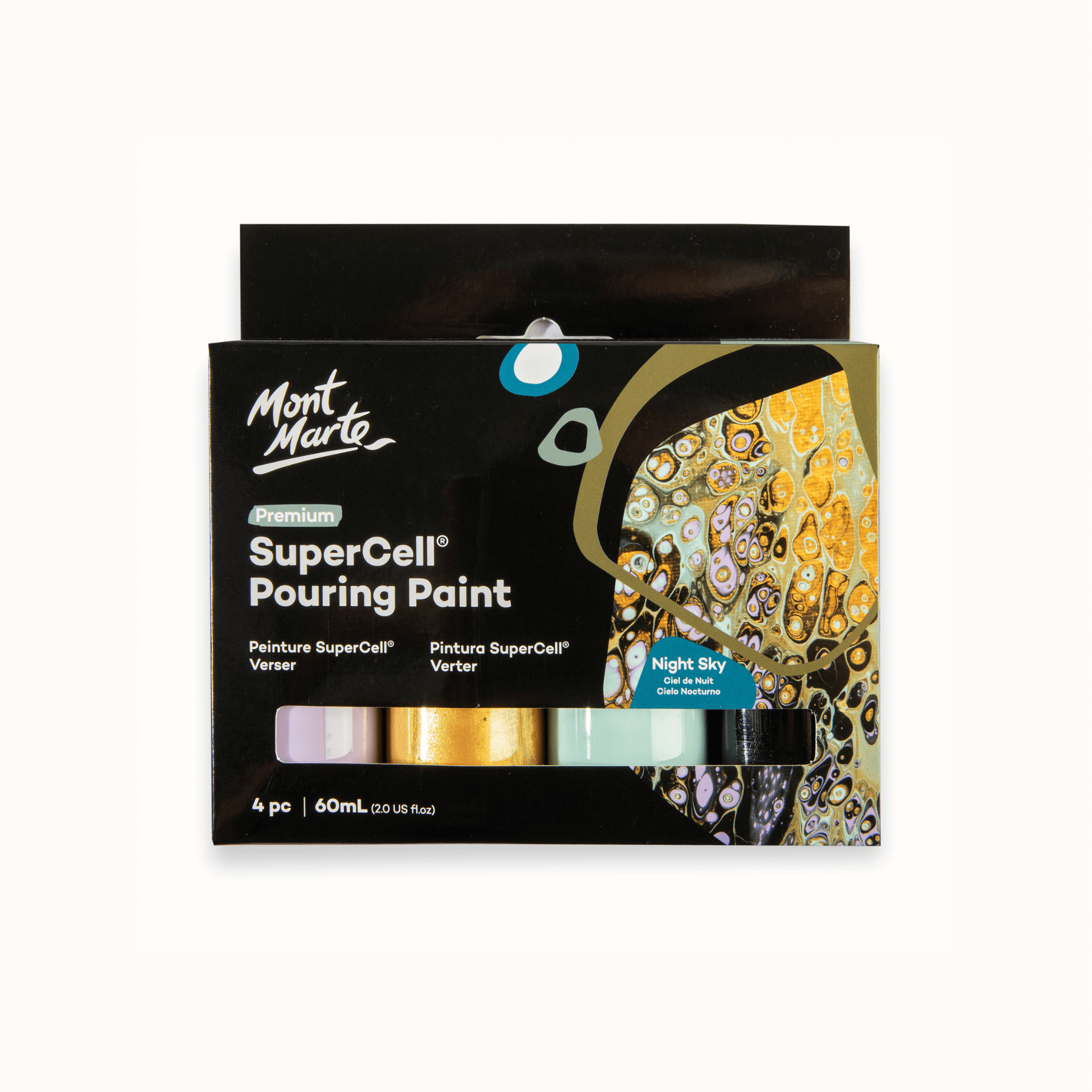 SuperCell Pouring Paint Set Premium 4pc x 60ml - Night Sky