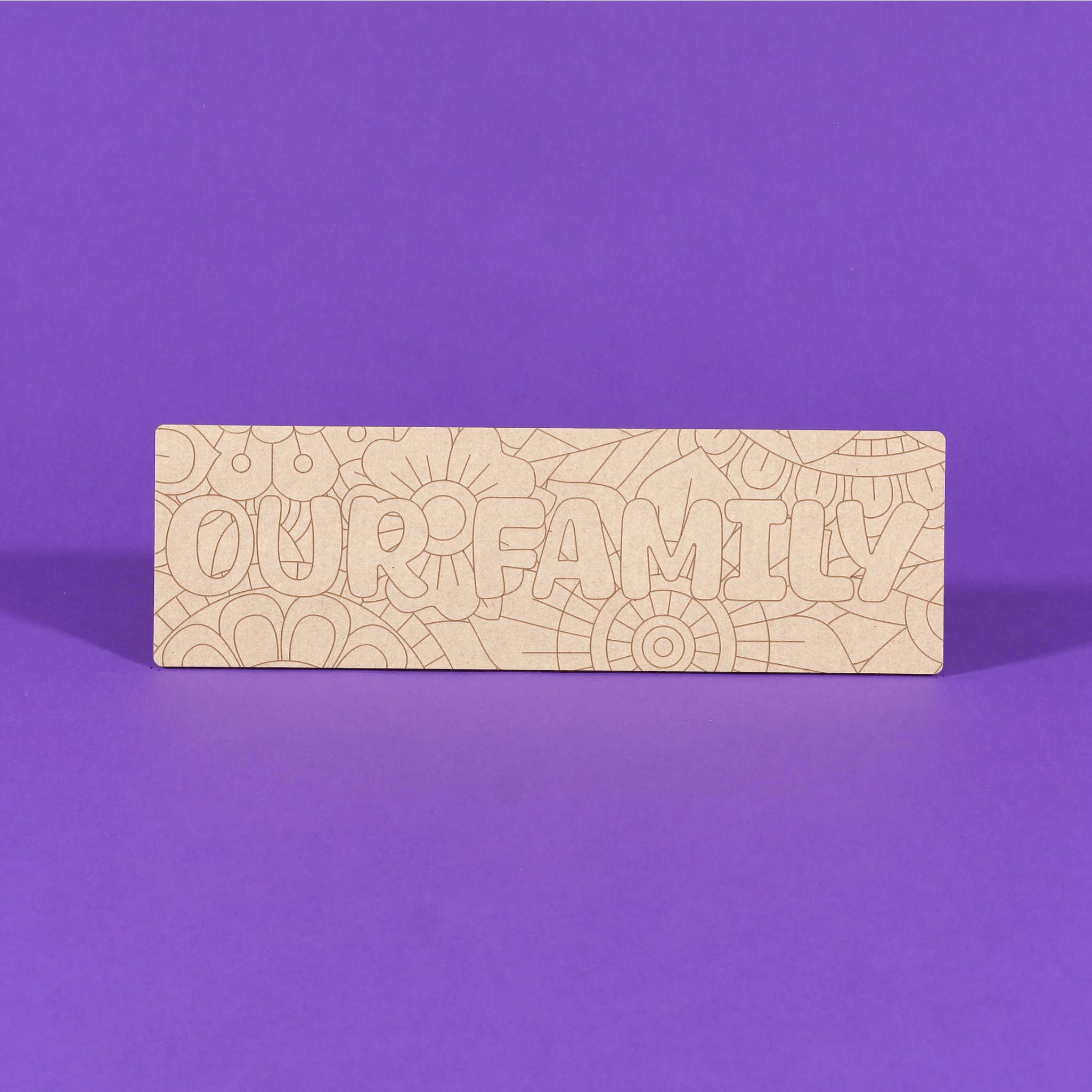 Our Family Engraved Quote Art Board