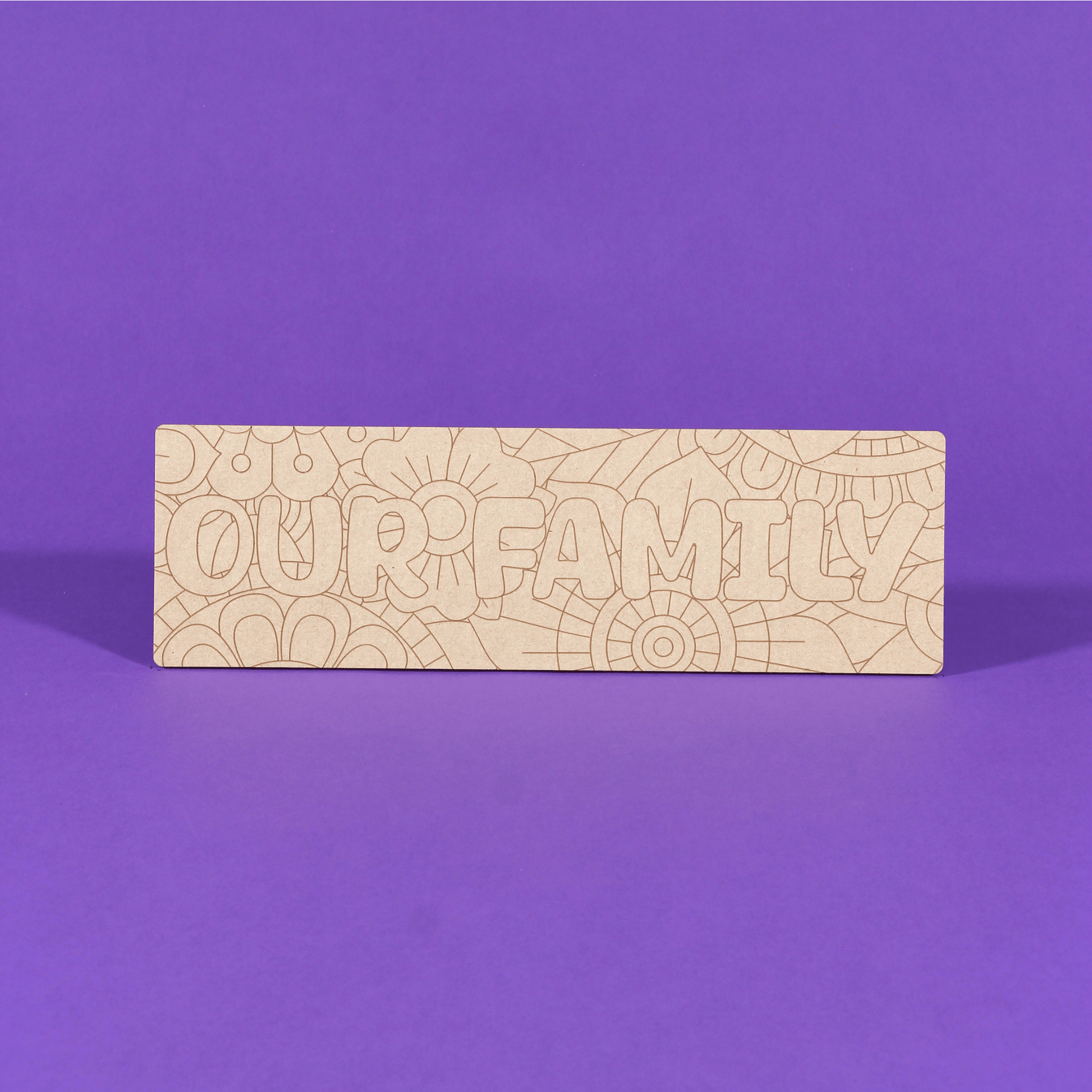 Our Family Engraved Quote Art Board