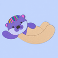 "Owen" the Otter Kutopia Kin Layered DIY Decor