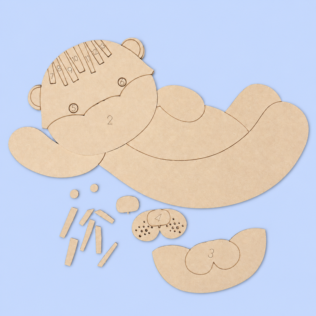 "Owen" the Otter Kutopia Kin Layered DIY Decor