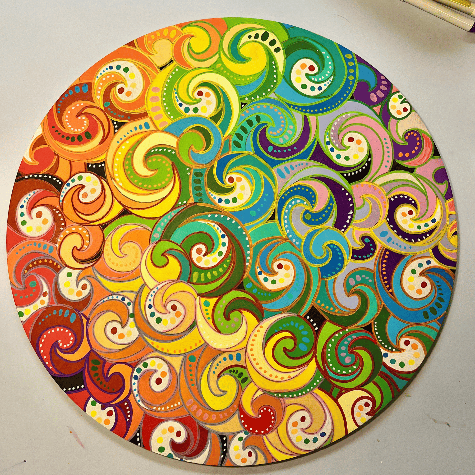 "Pirouette" Engraved Circle Art Board