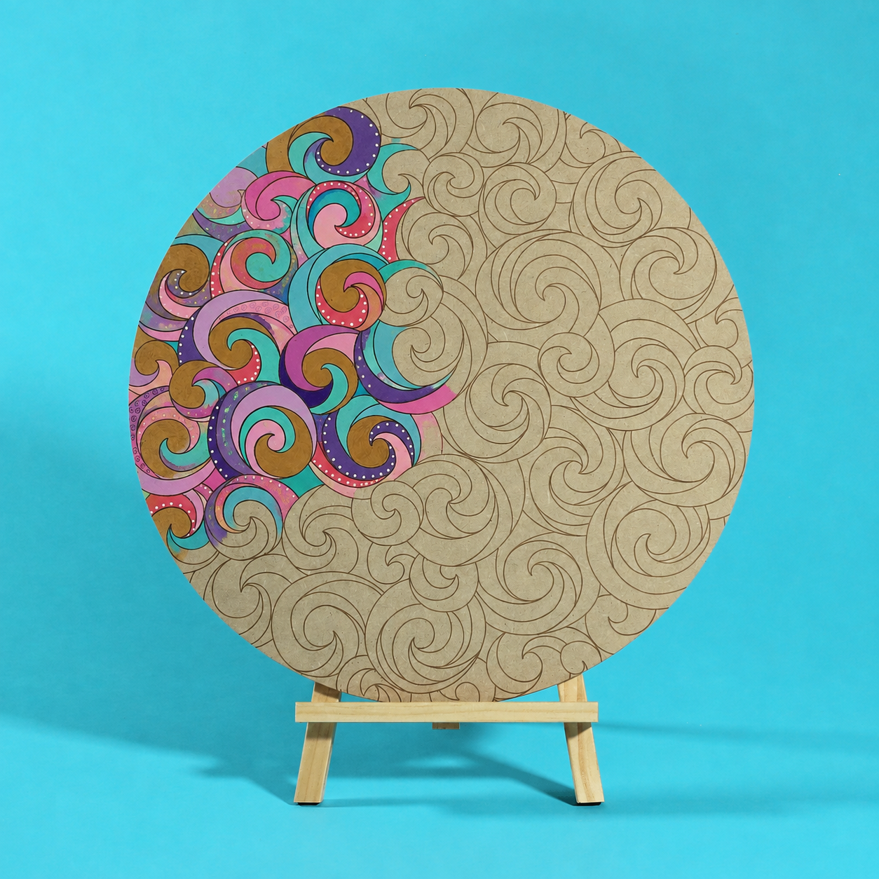 "Pirouette" Engraved Circle Art Board