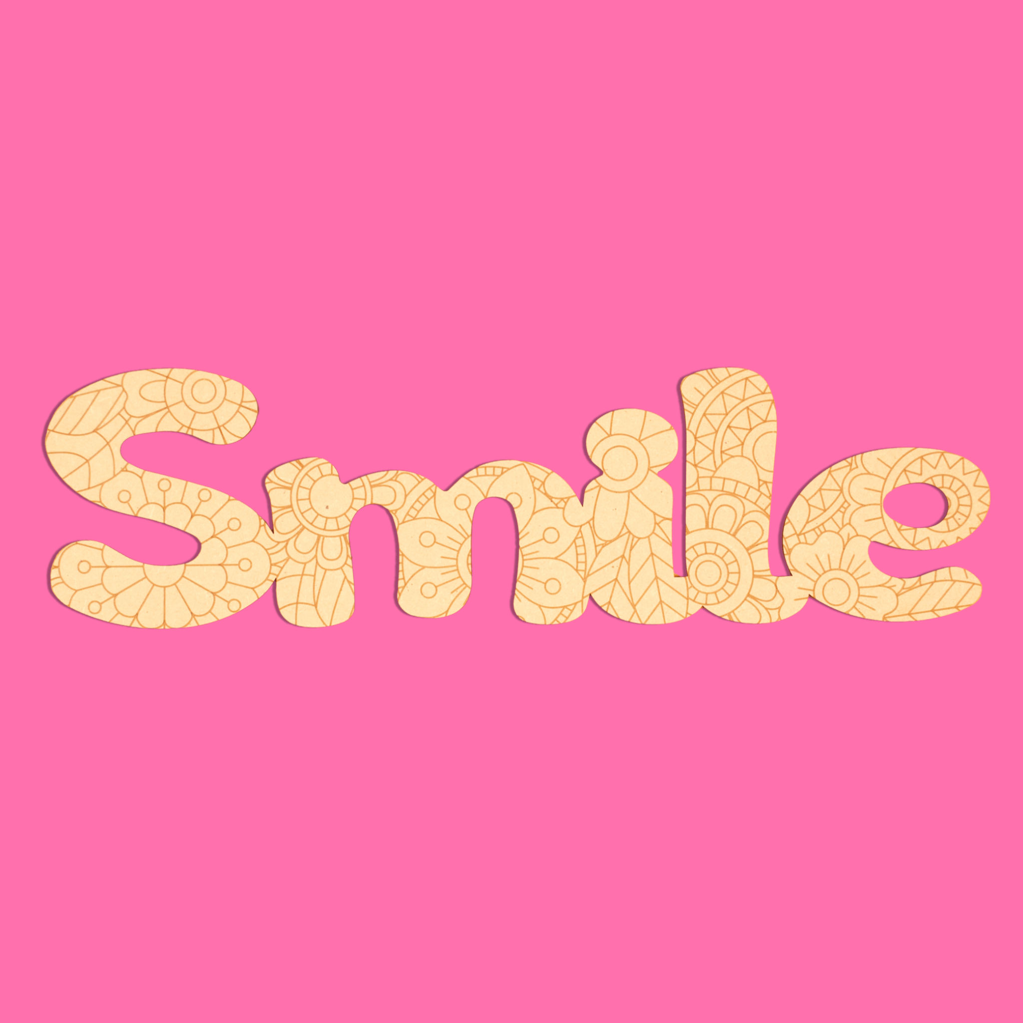 “Smile” Engraved MDF Art Board