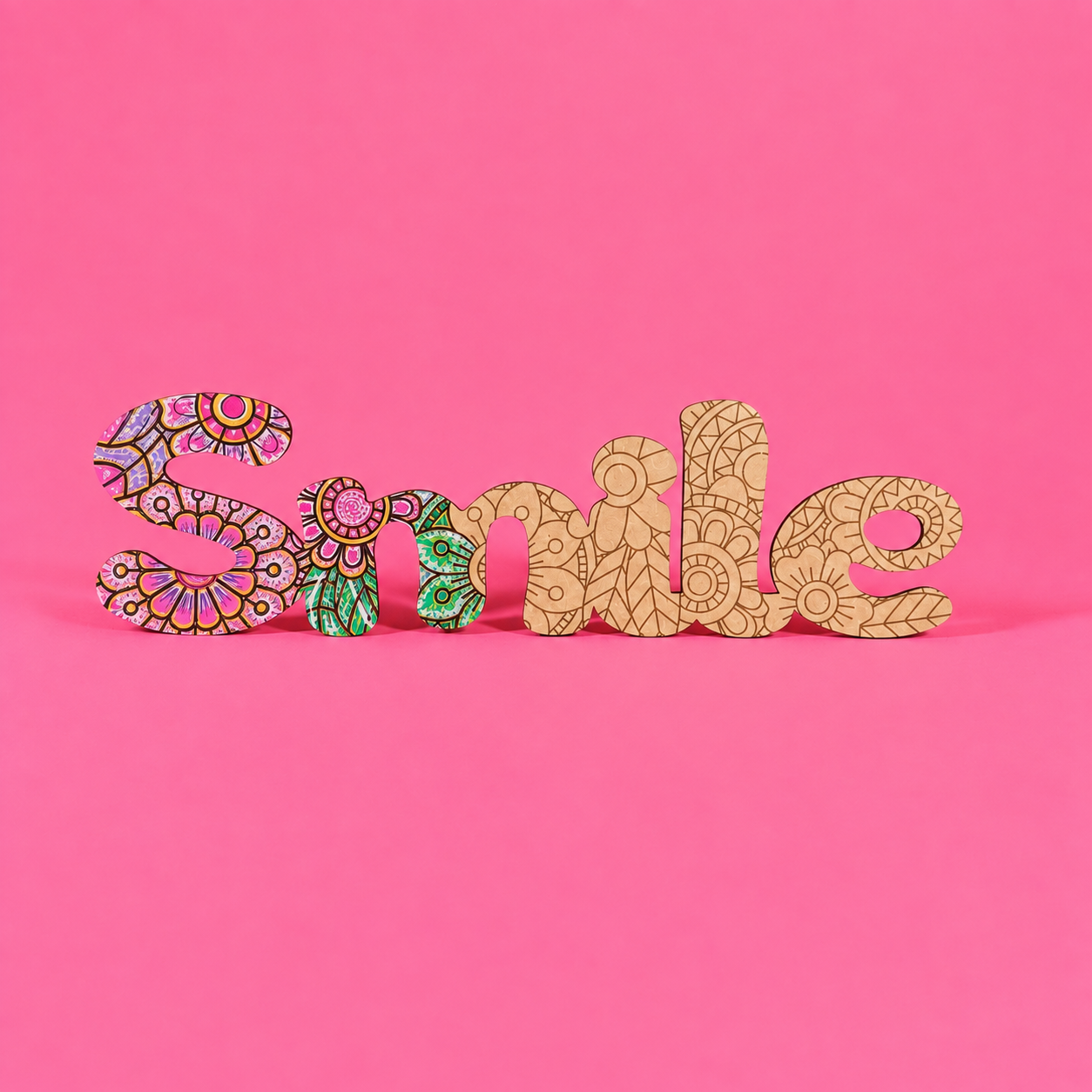 “Smile” Engraved MDF Art Board