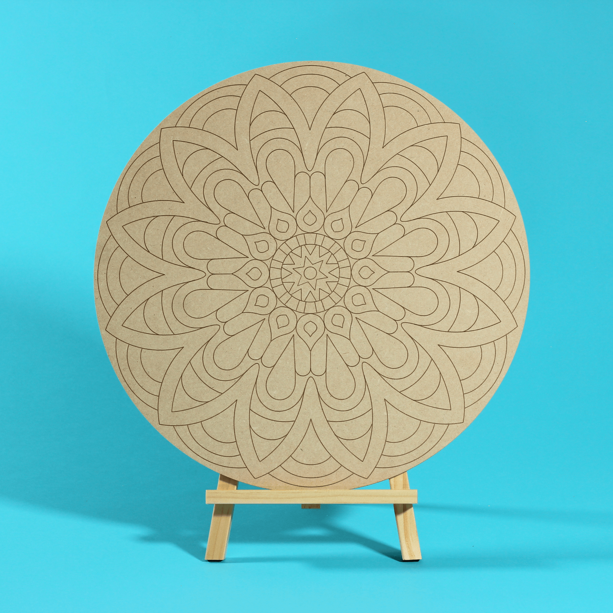"Solstice" Mandala Engraved Circle Art Board