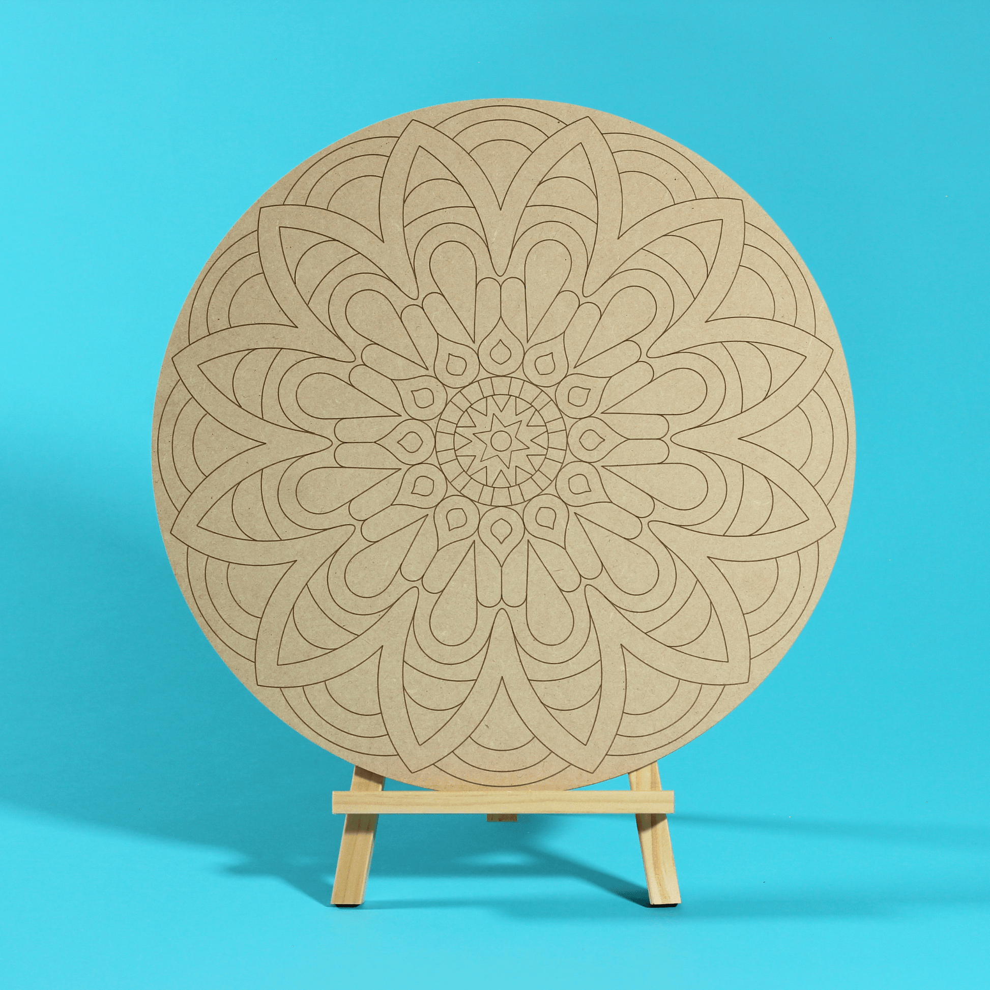 "Solstice" Mandala Engraved Circle Art Board