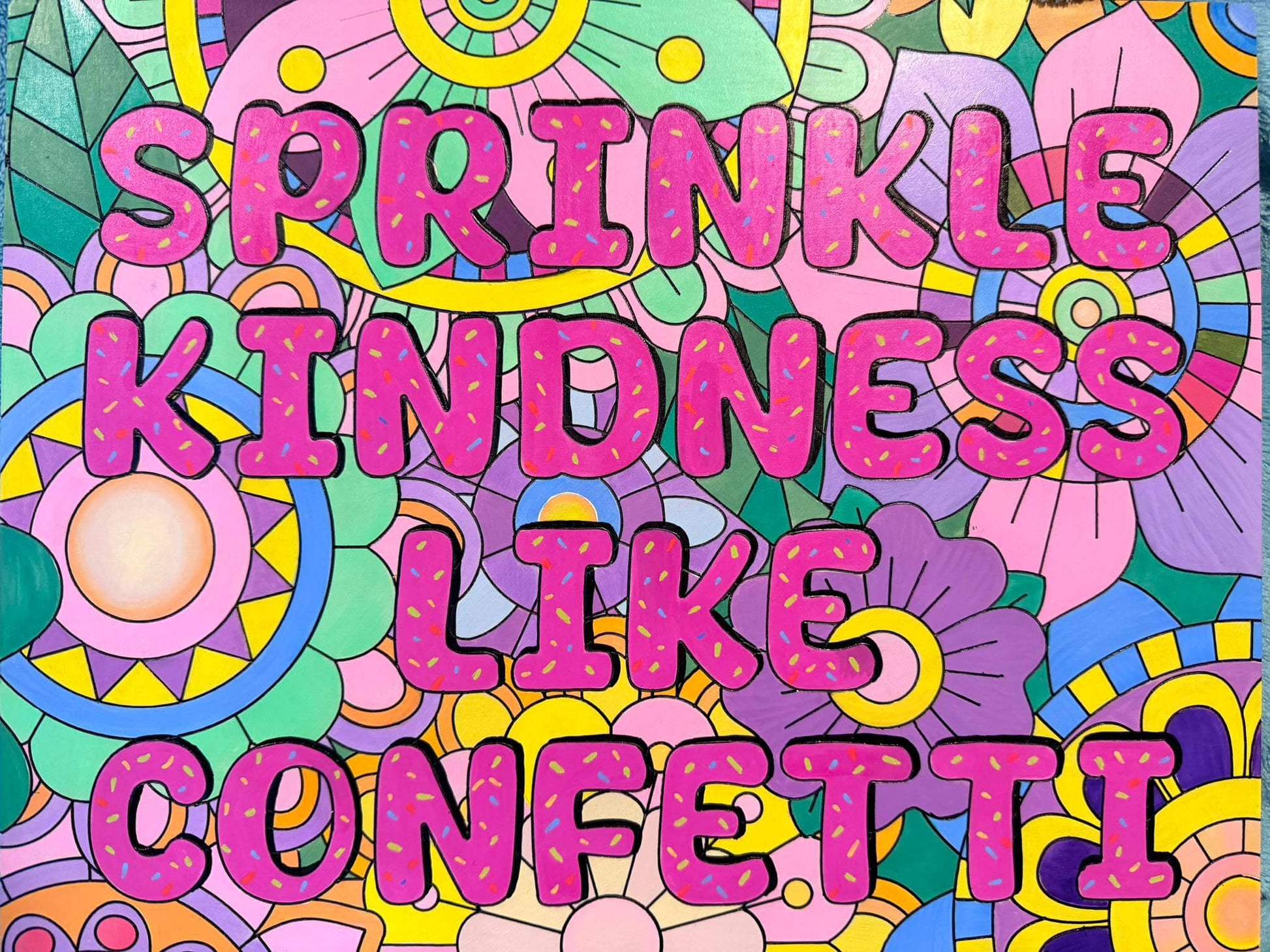 "Sprinkle Kindness Like Confetti" Engraved Quote Board