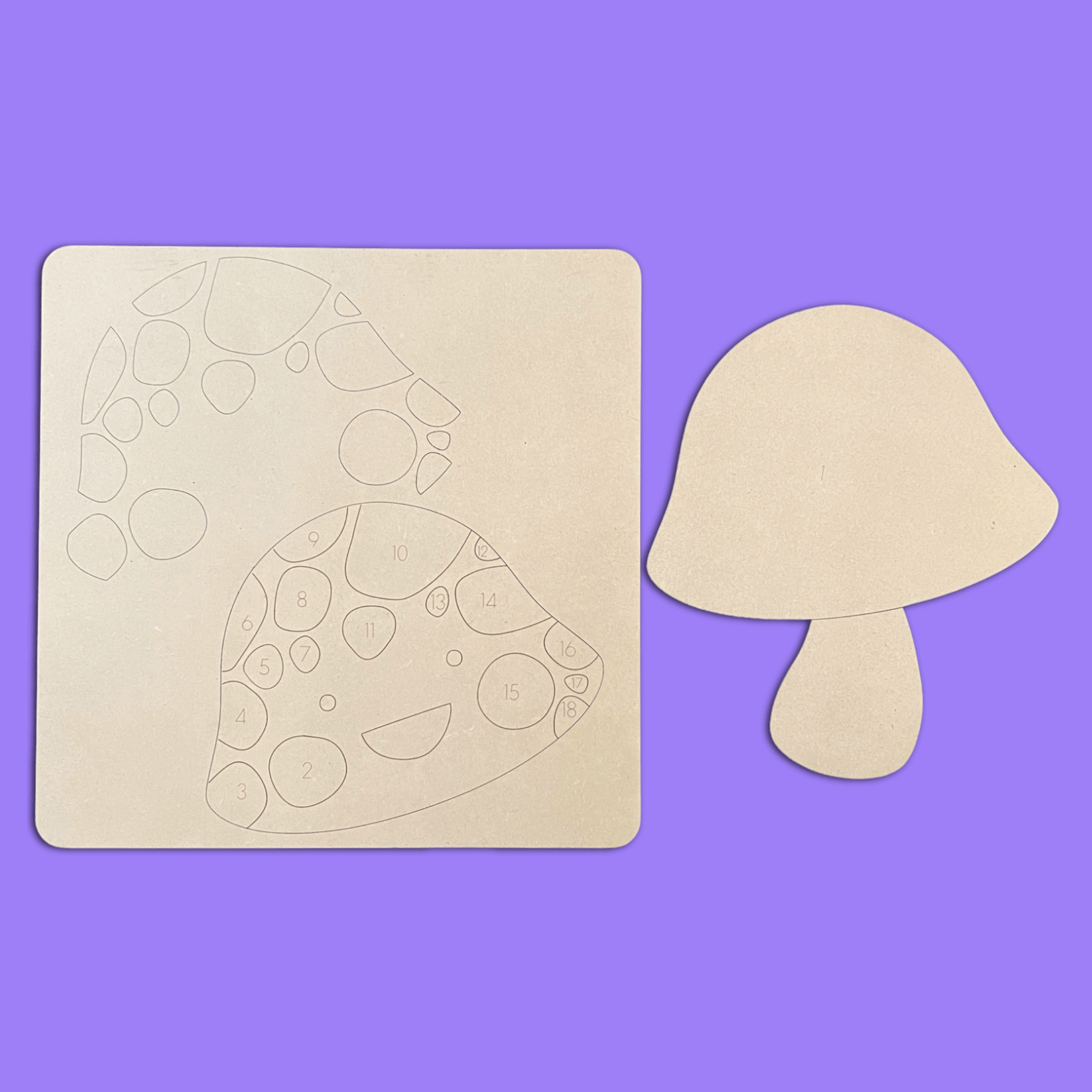 "Sprout" the Mushroom Kutopia Kin Layered DIY Decor