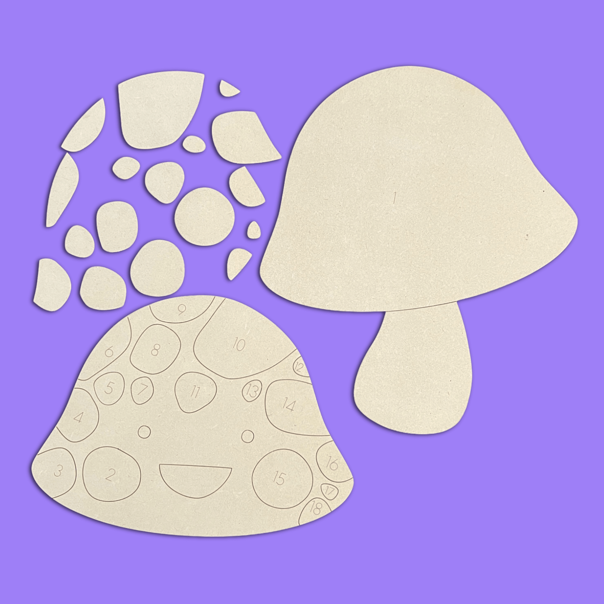 "Sprout" the Mushroom Kutopia Kin Layered DIY Decor