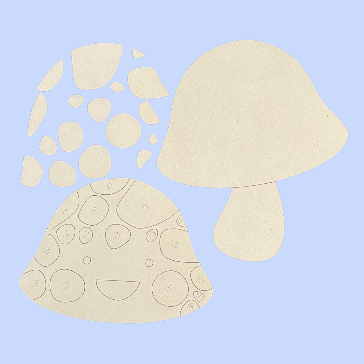 "Sprout" the Mushroom Kutopia Kin Layered DIY Decor