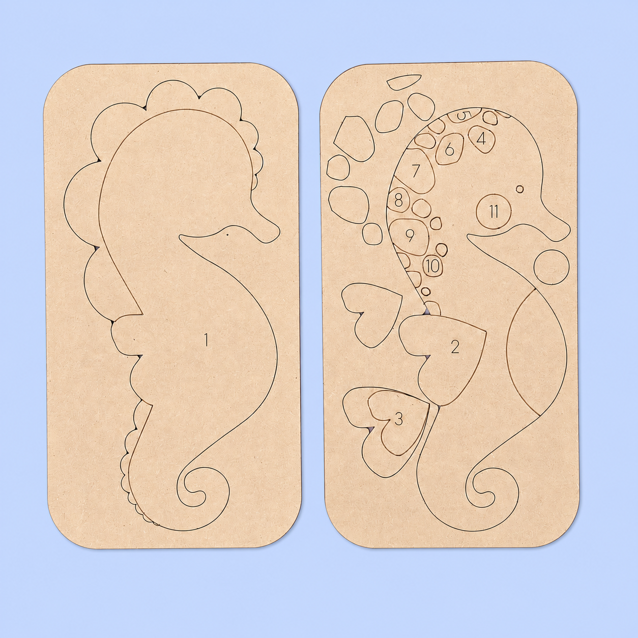 "Stevie" the Seahorse Kutopia Kin Layered DIY Decor