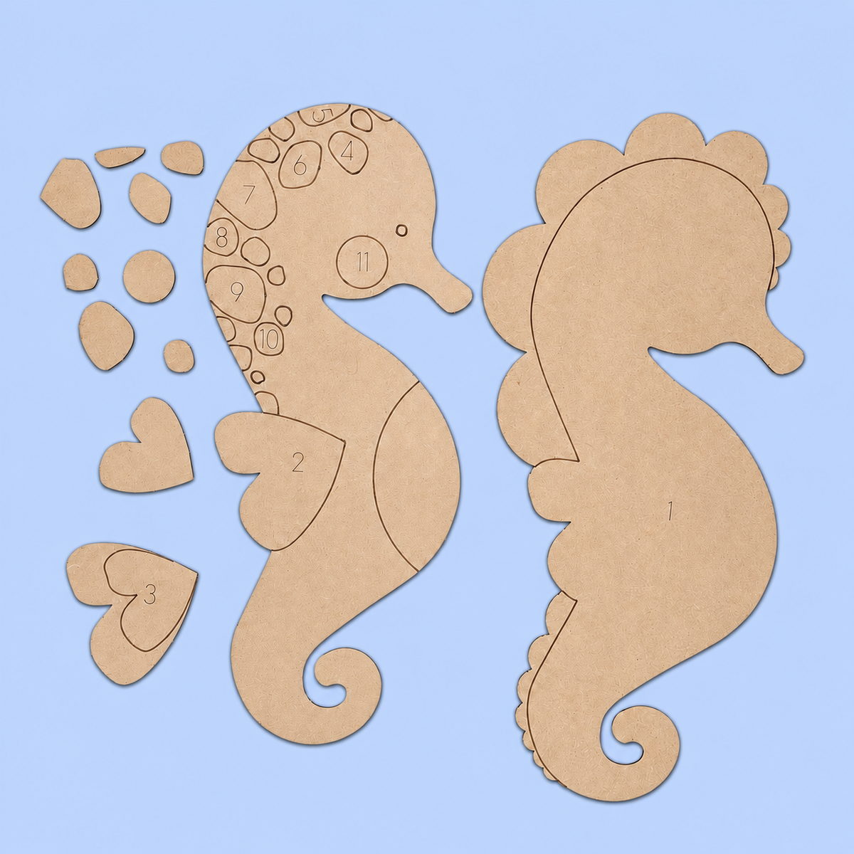 "Stevie" the Seahorse Kutopia Kin Layered DIY Decor
