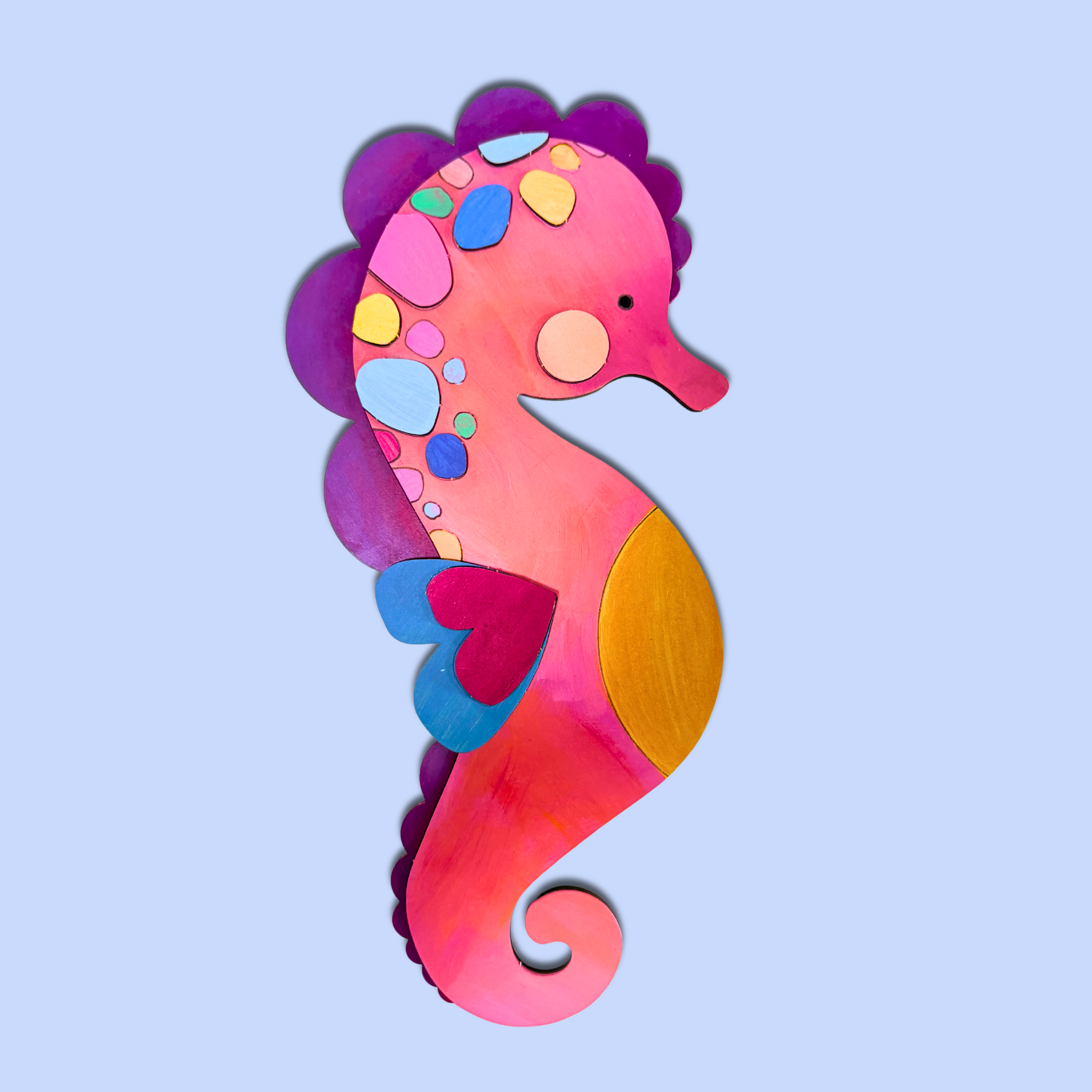 "Stevie" the Seahorse Kutopia Kin Layered DIY Decor