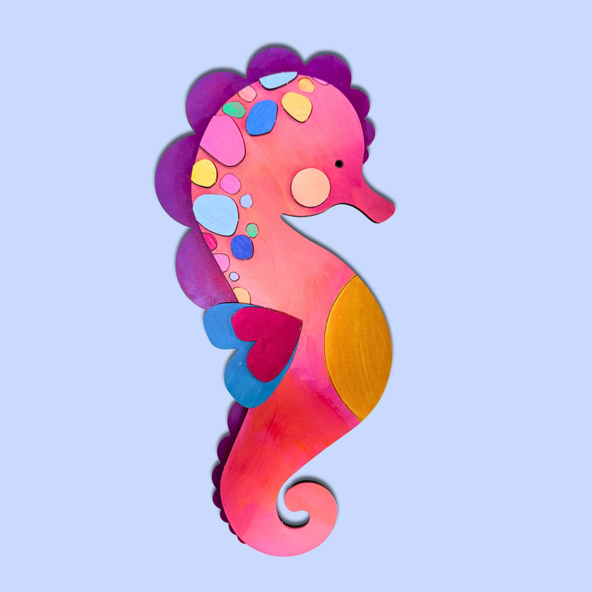 "Stevie" the Seahorse Kutopia Kin Layered DIY Decor