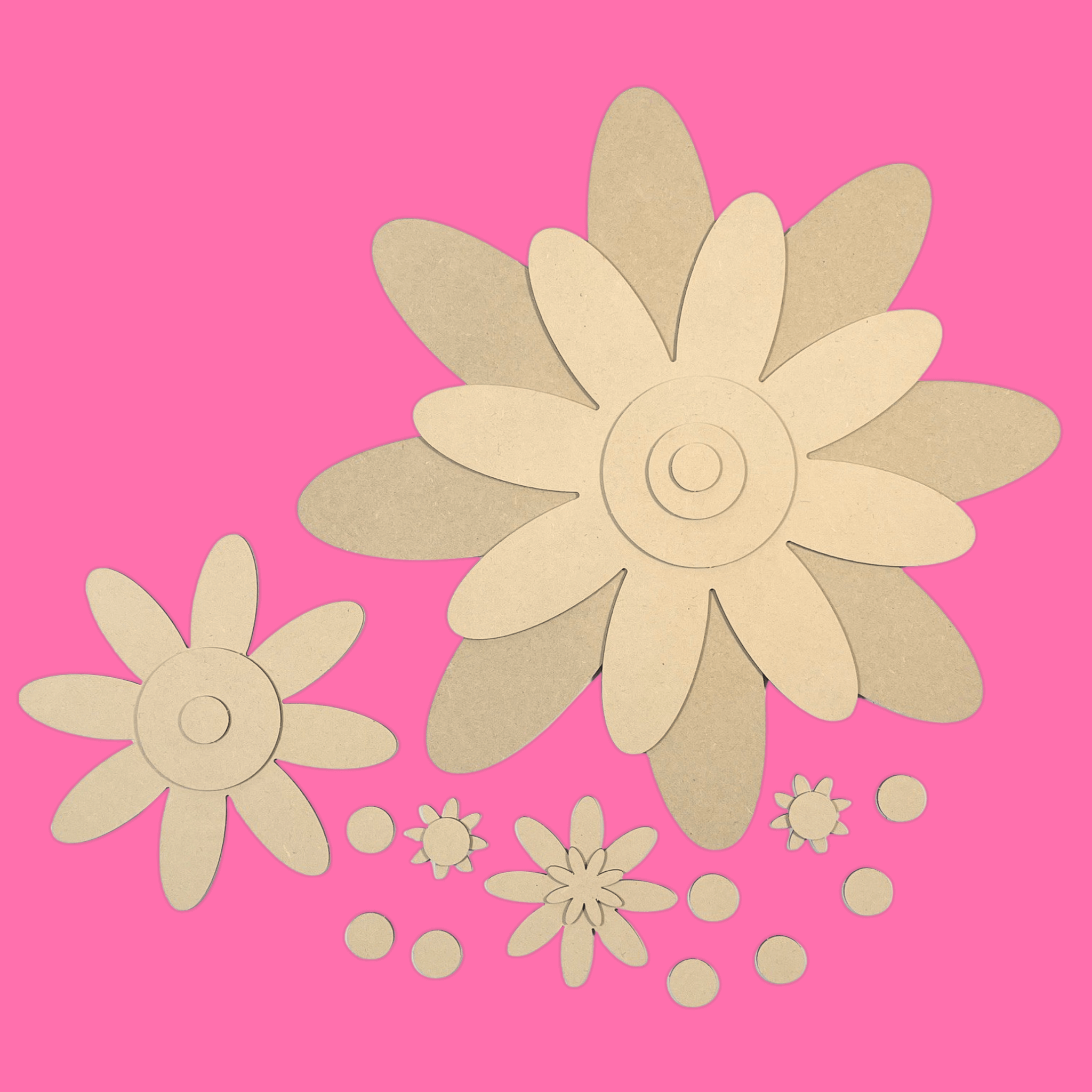 "Sunburst" Flowers layered DIY Decor