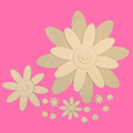 "Sunburst" Flowers layered DIY Decor