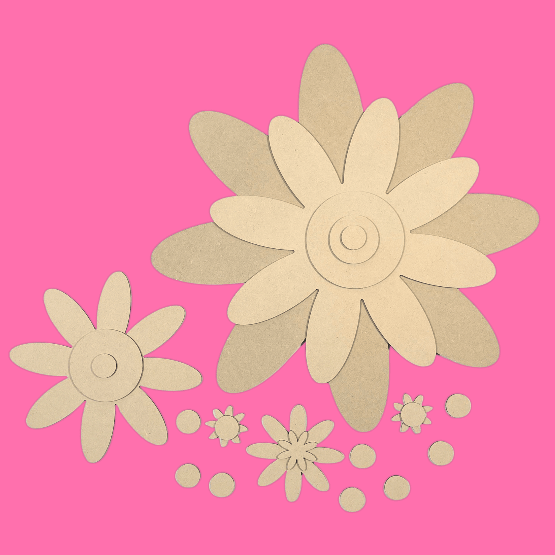 "Sunburst" Flowers layered DIY Decor