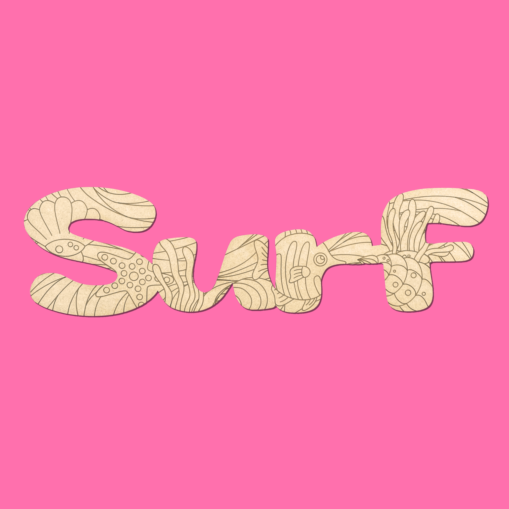 "Surf" Engraved MDF Art Board