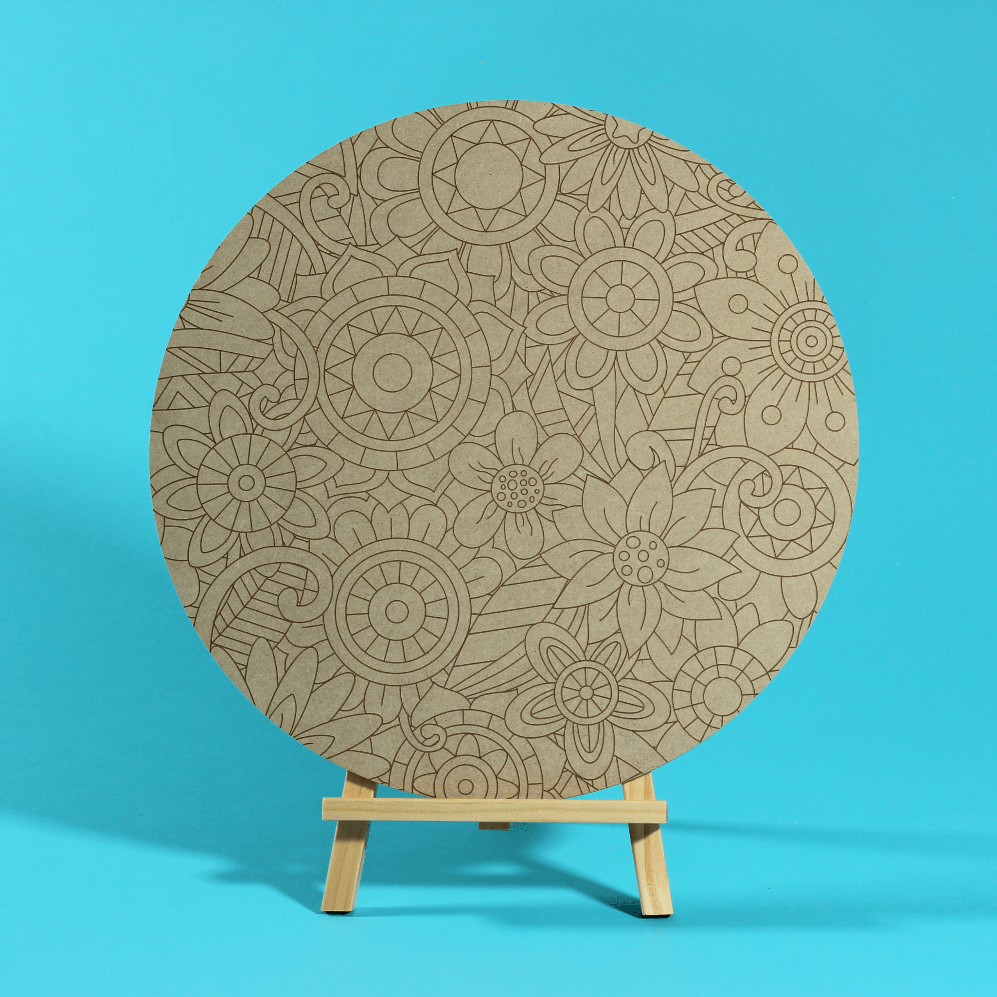 "Tangle" Engraved Circle Art Board