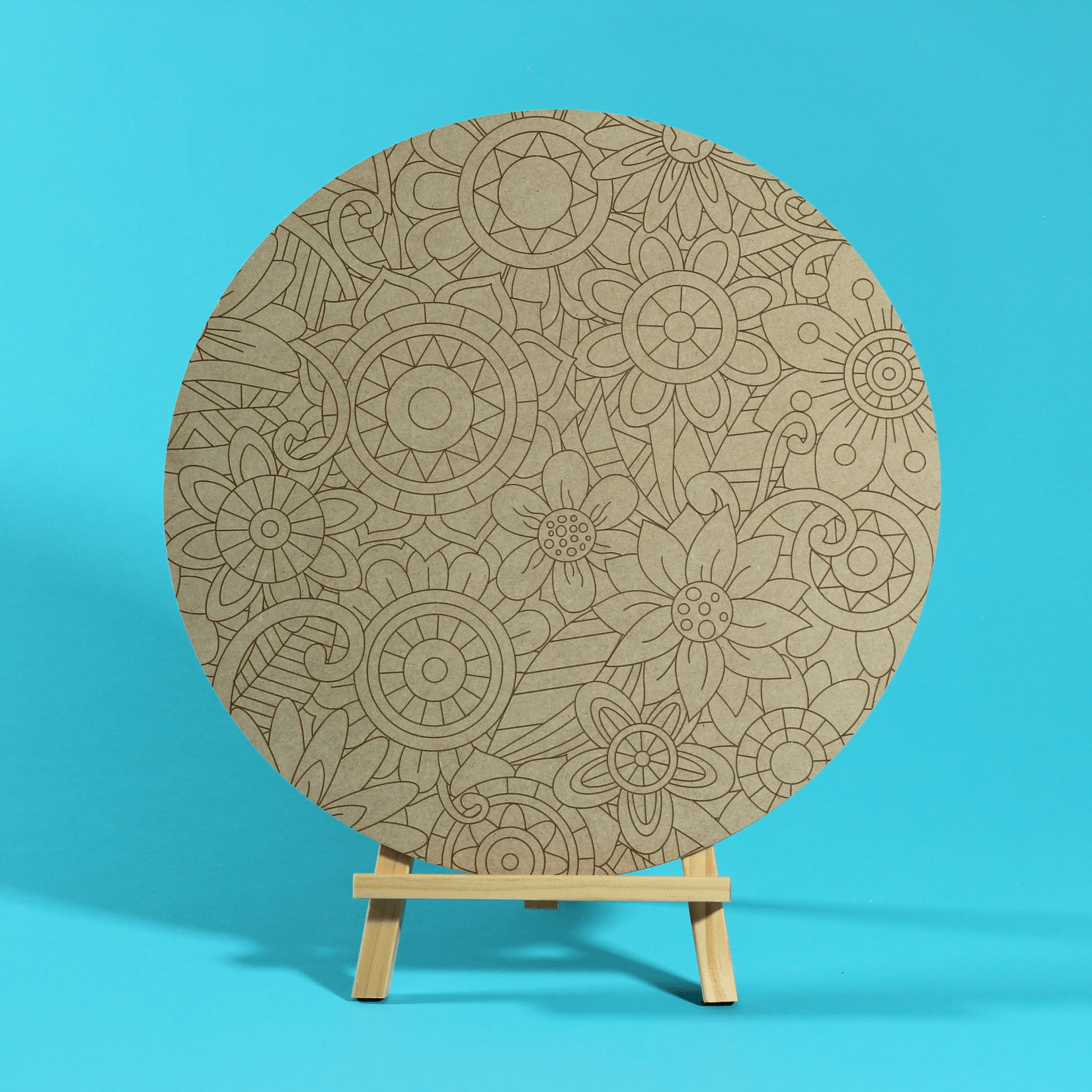 "Tangle" Engraved Circle Art Board