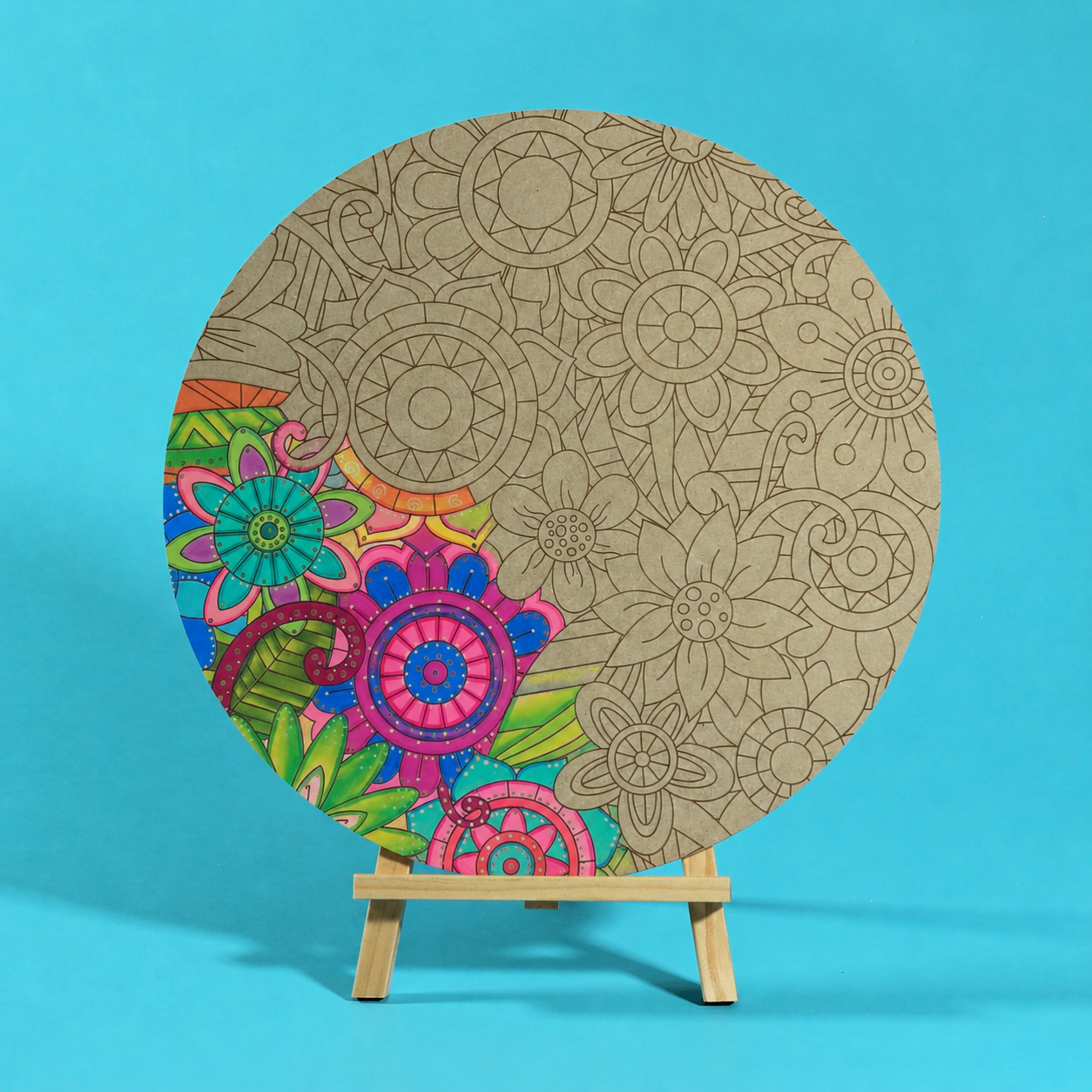 "Tangle" Engraved Circle Art Board