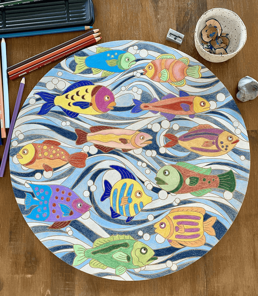 UGC photo for "Jolly Tangle" Christmas Engraved Circle Art Board