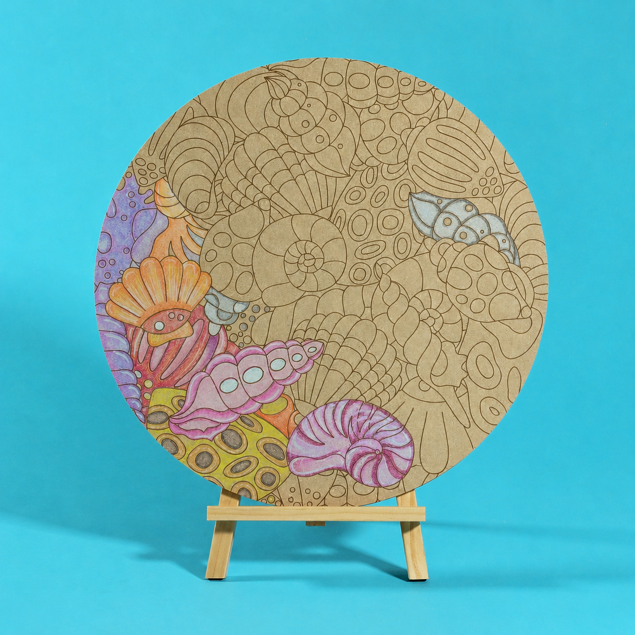 "Tide" Engraved Circle Art Board