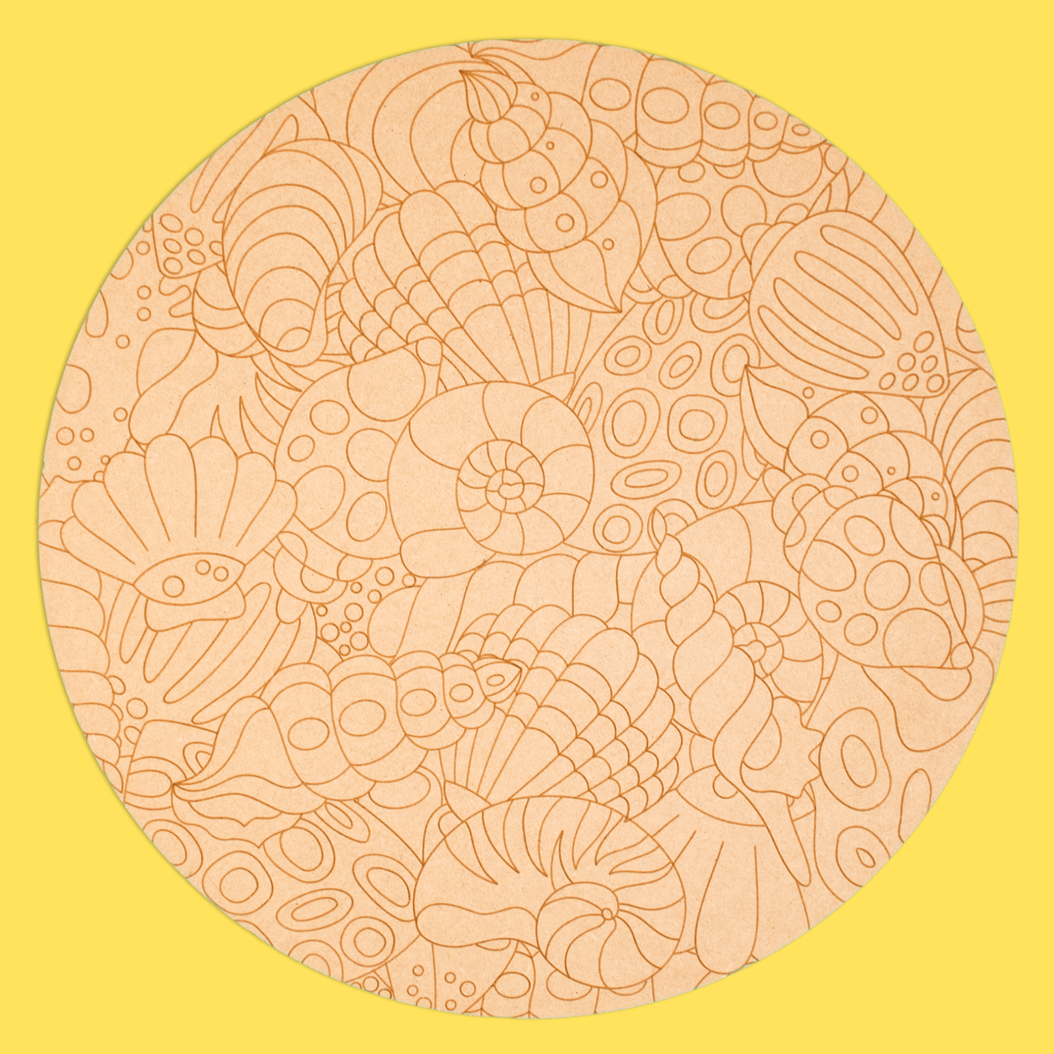 "Tide" Engraved Circle Art Board