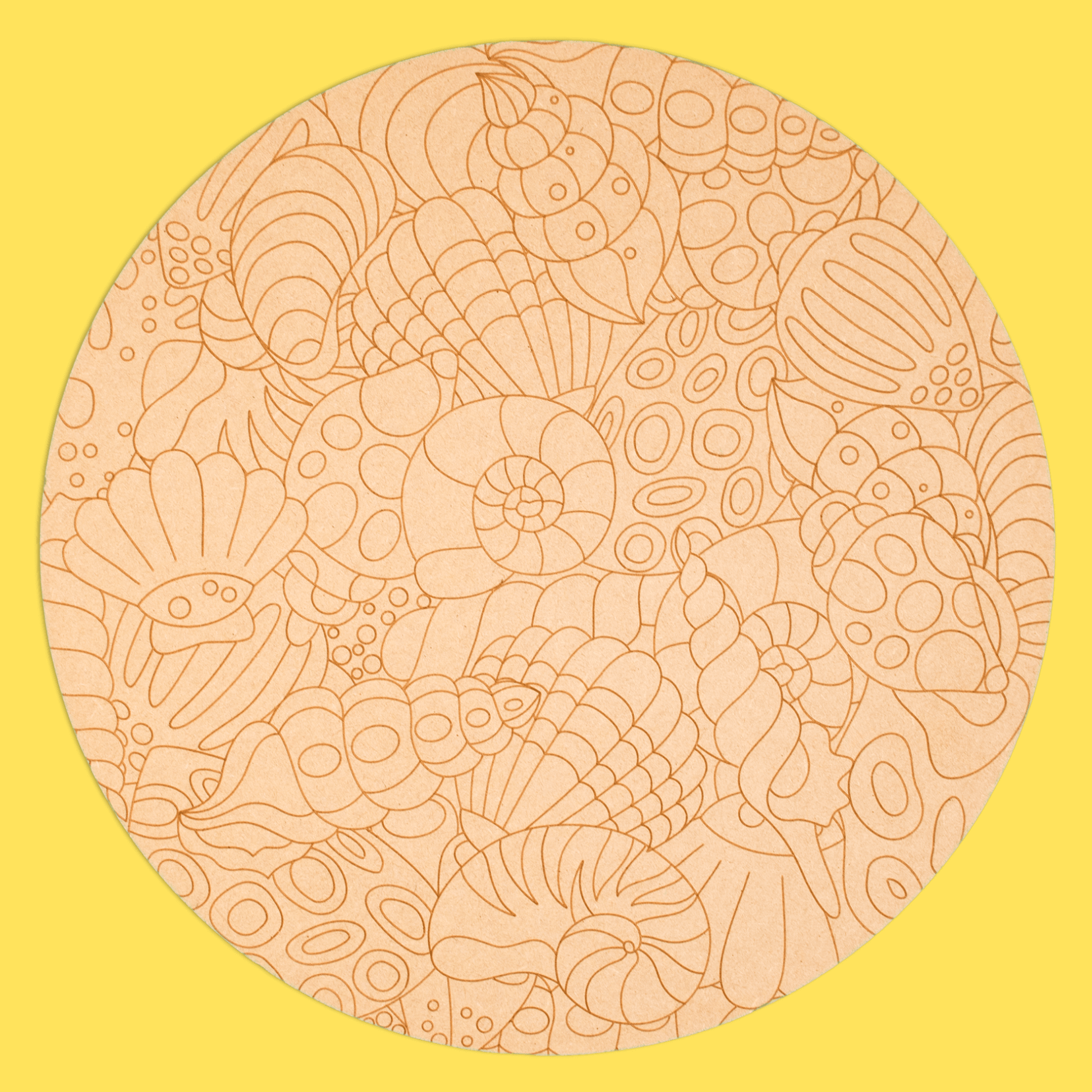 "Tide" Engraved Circle Art Board